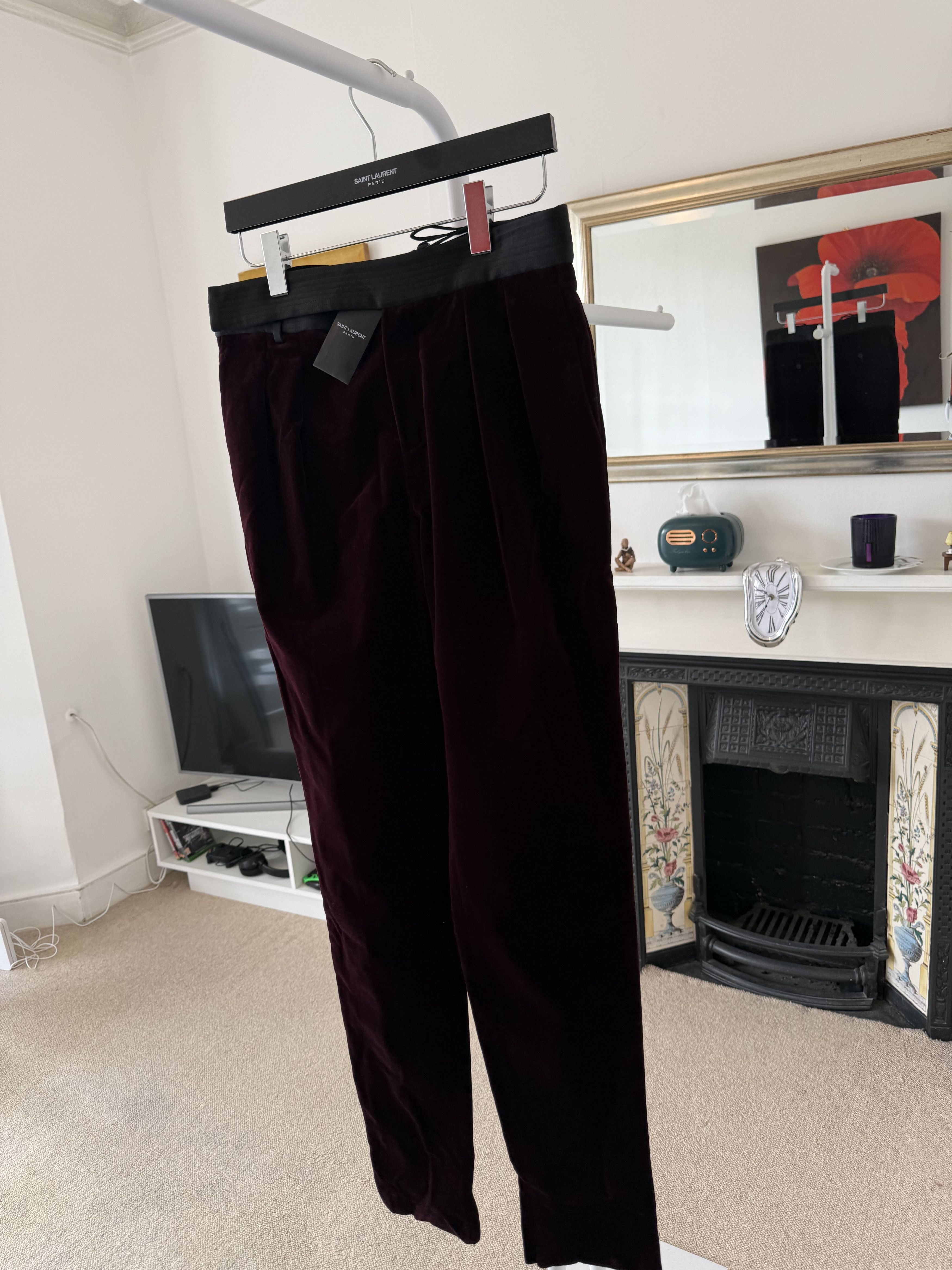 Saint Laurent Paris FW22' Saint Laurent Carrot-fit Velvet Pants Size US 30 / EU 46 - 9 Thumbnail