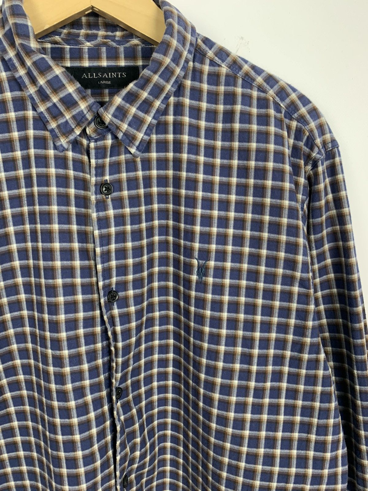 Allsaints Allsaints Plaid Shirt Buttons Ups Men’s Size L Long Sleeve Size US L / EU 52-54 / 3 - 4 Thumbnail