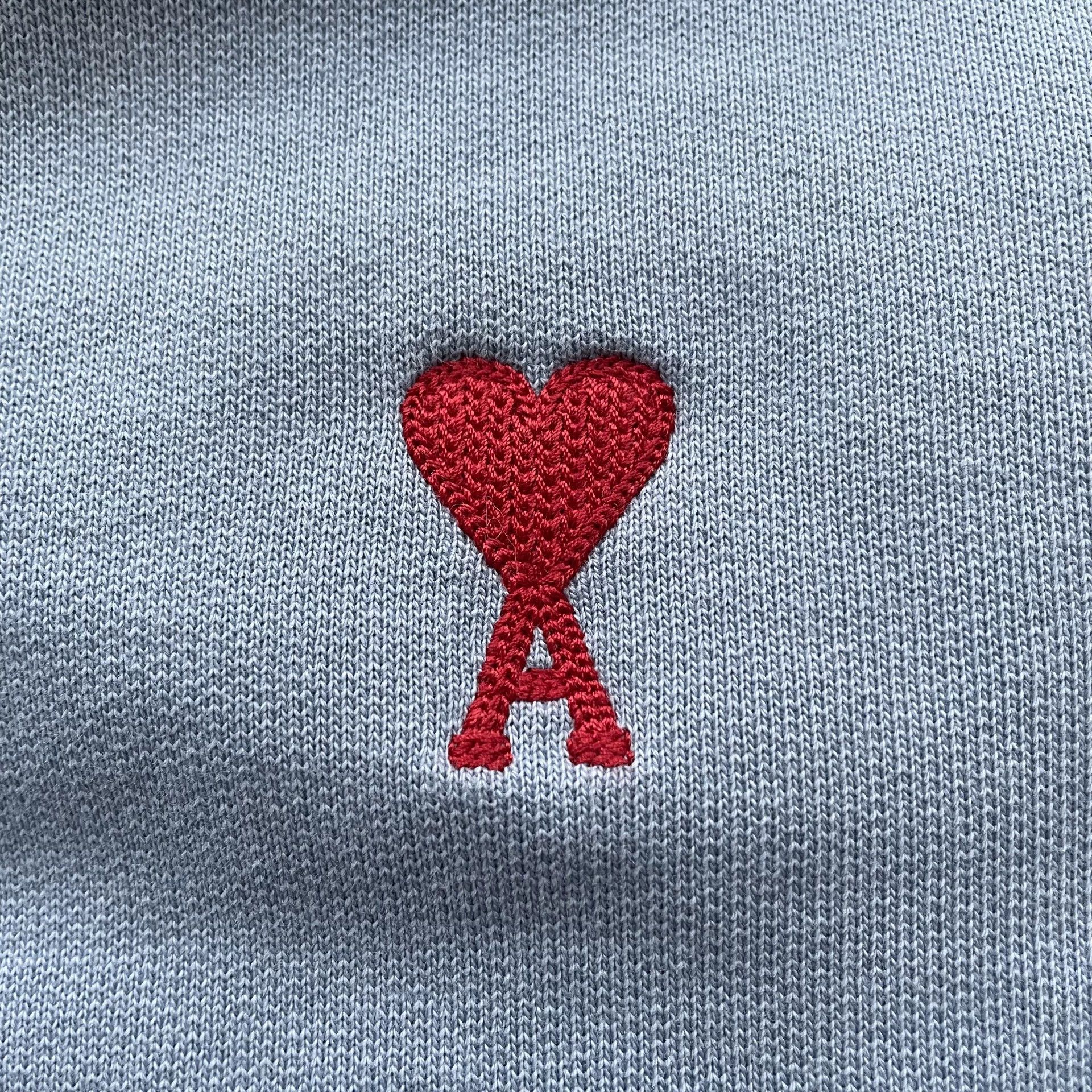 AMI 98 New AMIPARIS Heart Embroidery Unisex Baby Blue Hoodie M Size M / US 6-8 / IT 42-44 - 3 Thumbnail