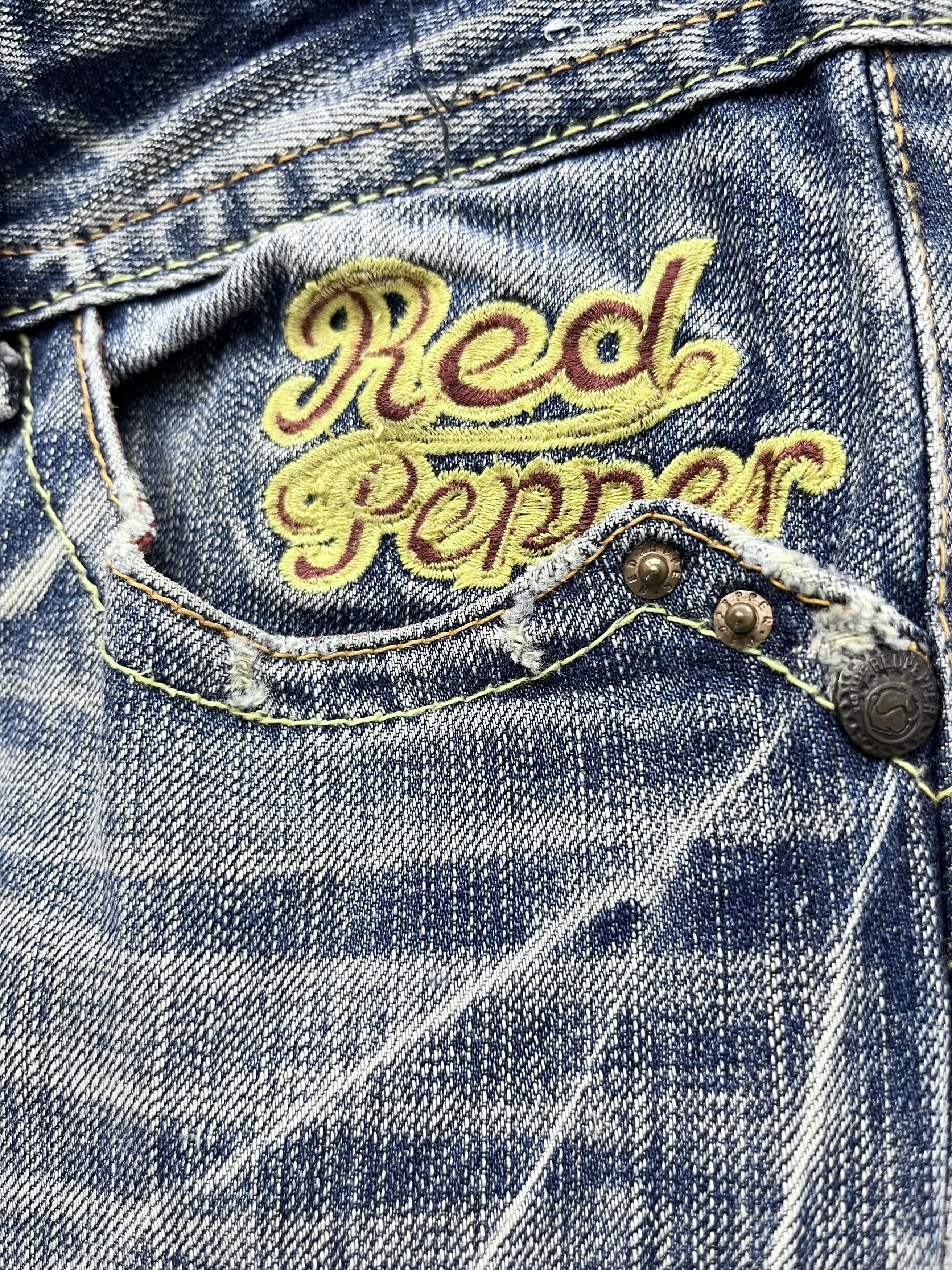 Le Grande Bleu (L.G.B.) RED PEPPER x OZZFIRST Embroidery Navajo Tomahawk Flare Denim Size US 30 / EU 46 - 4 Thumbnail