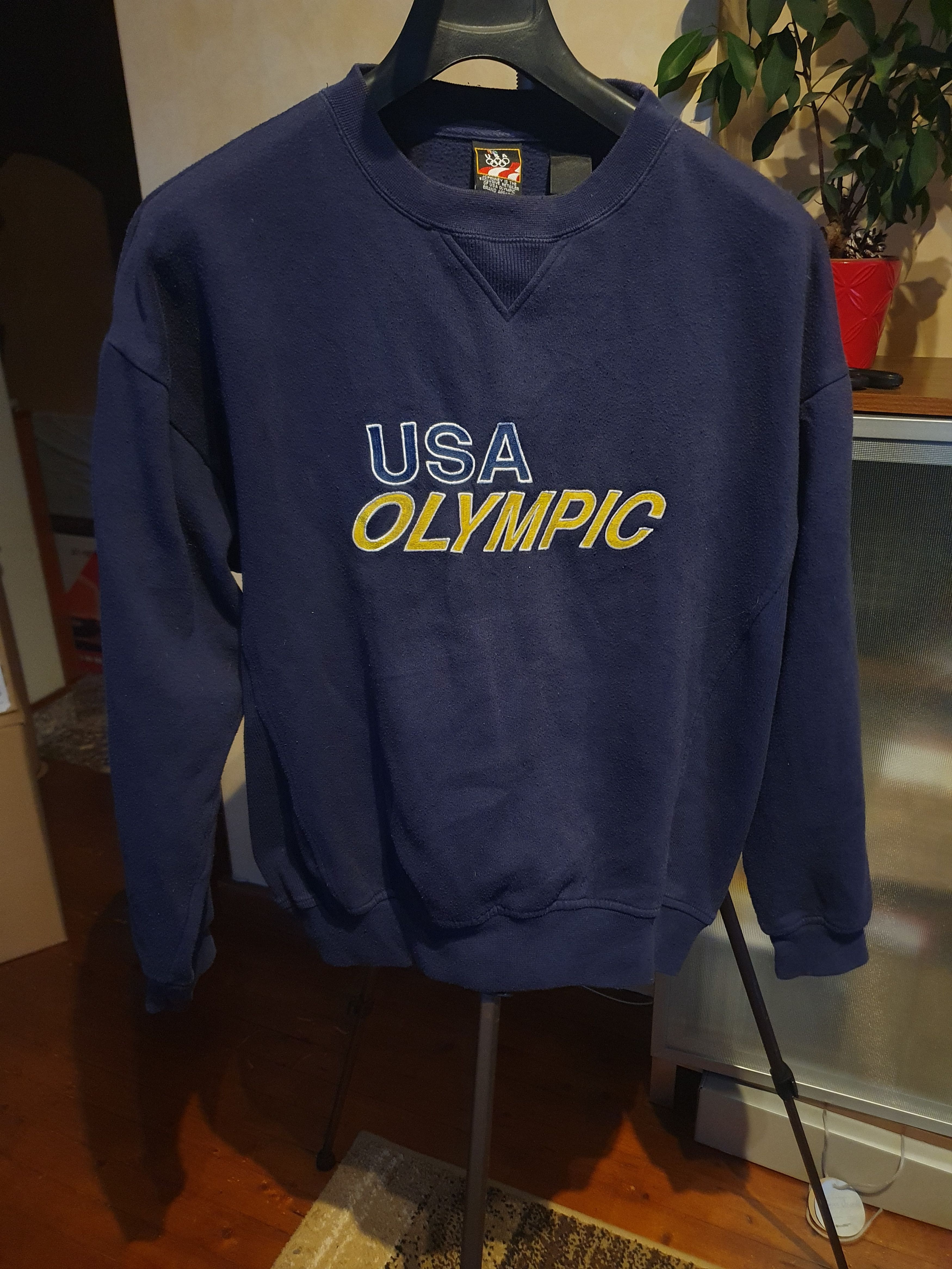 JCPenney × Vintage JCPenney USA Olympic Embroidered Spell Out Vtg Sweatshirt Size US L / EU 52-54 / 3 - 1 Thumbnail