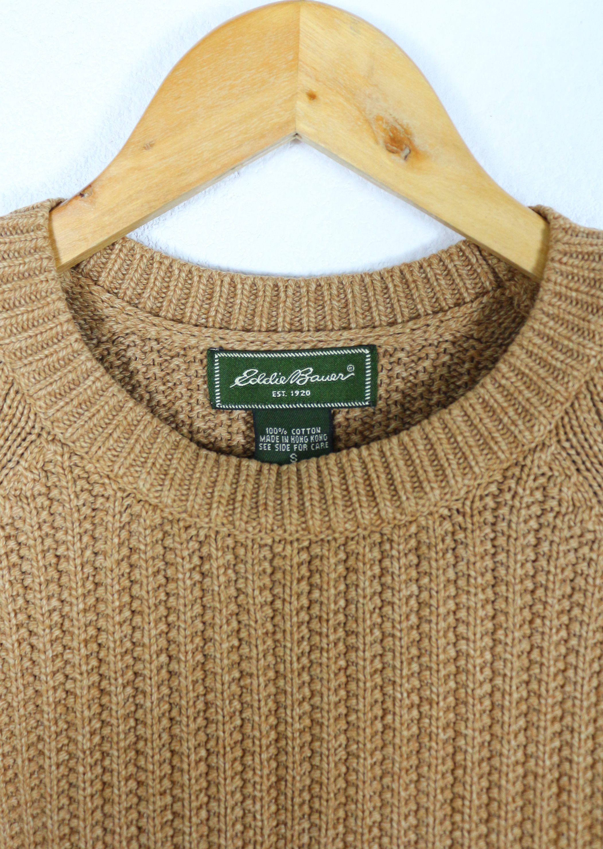 Eddie Bauer Eddie Bauer USA Brown Waffle Ribber Sweater 90s Heritage Size US S / EU 44-46 / 1 - 3 Thumbnail