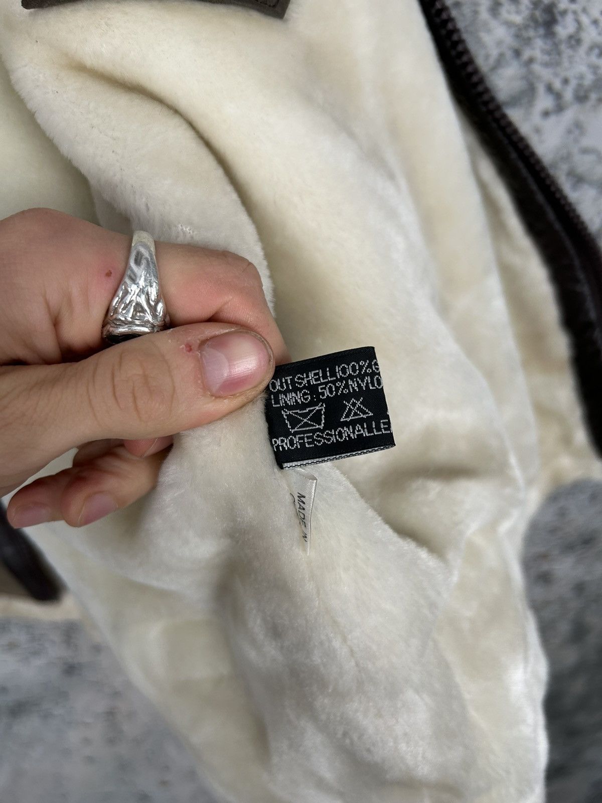 Vintage Vintage Shearling Jacket Sherpa Winter Genuine Leather 90s Size US M / EU 48-50 / 2 - 10 Thumbnail