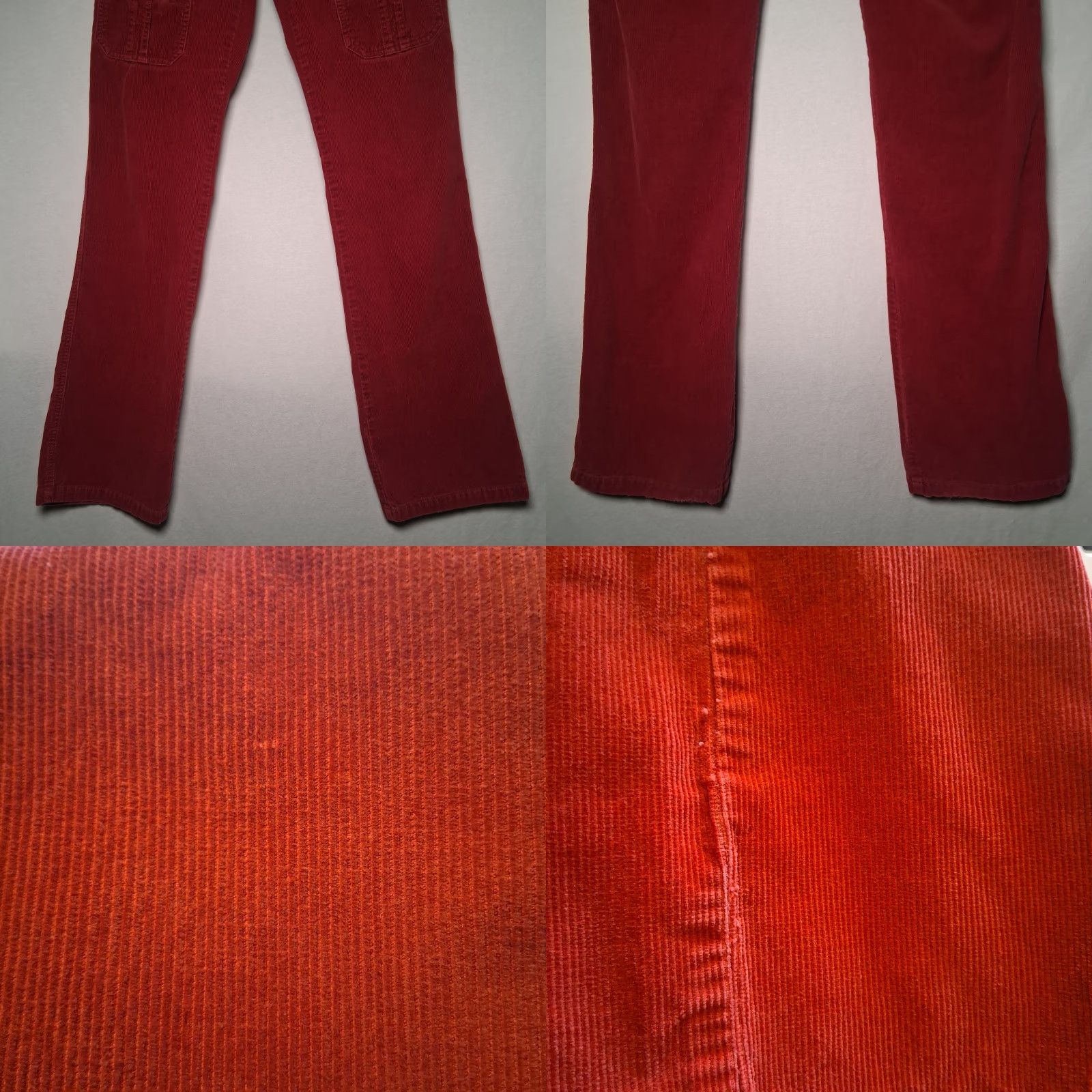 Old Navy VINTAGE Old Navy Corduroy Pants Women 6 Rust Cargo Button Fly Distressed Frayed Hem Casual Everyday Pants Womens Size 28" / US 6 / IT 42 - 9 Thumbnail
