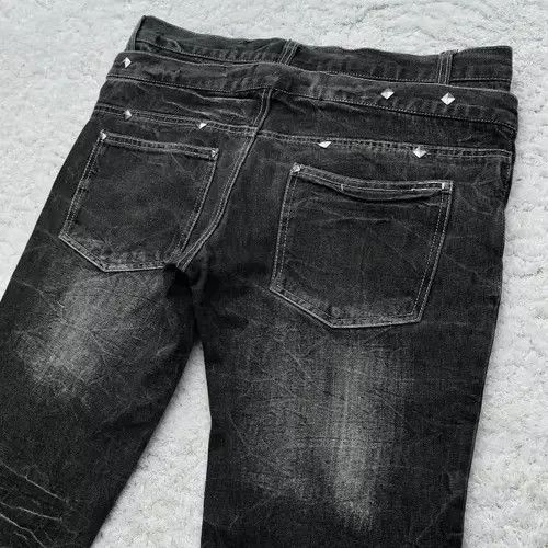 VIBE Y2K Washed Flared Double Waisted Lace Up Jean Size US 38 / EU 54 - 5 Thumbnail