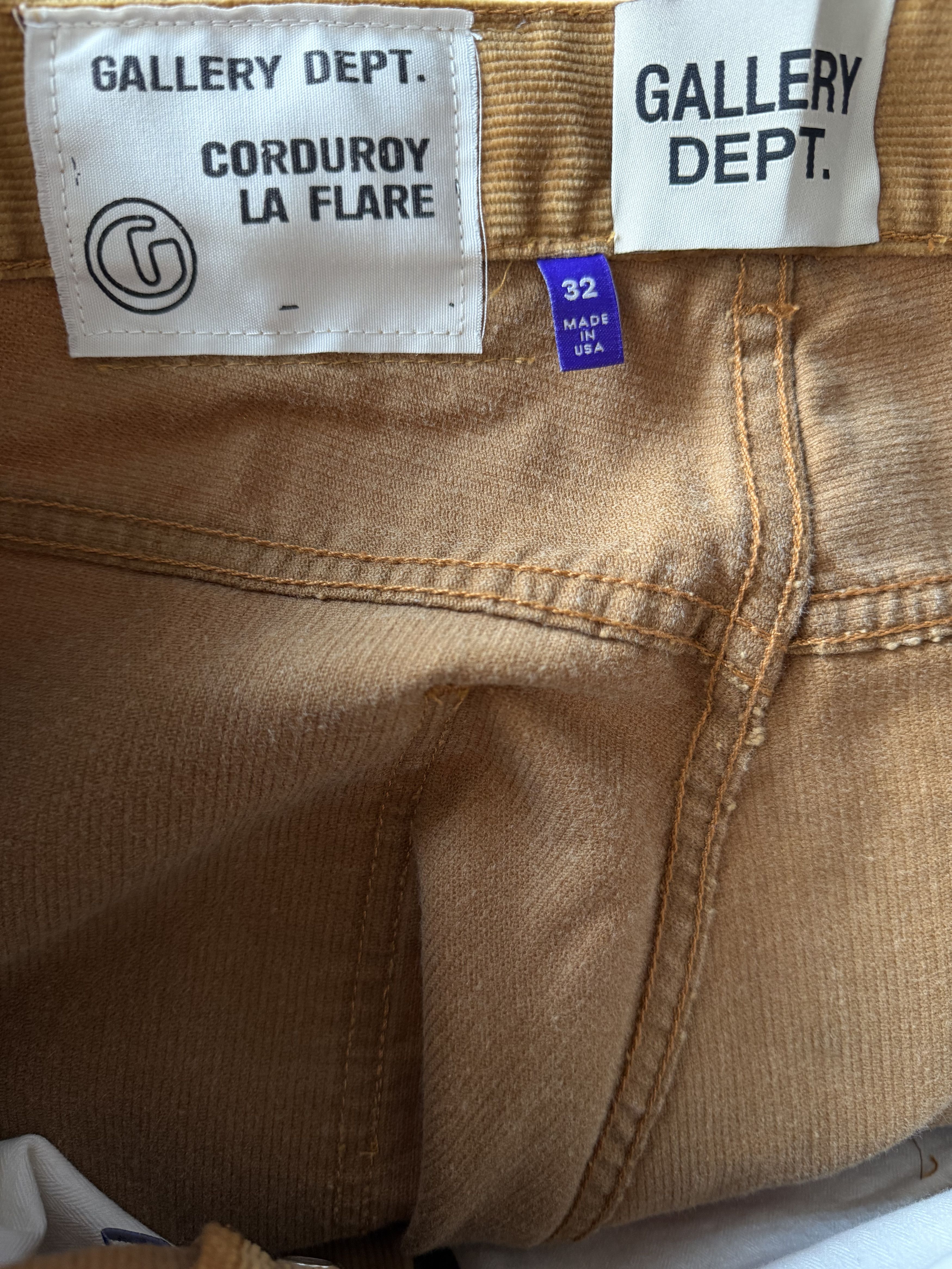 Gallery Dept. Gallery Dept Tan LA Flare Corduroy Pants Size US 31 - 3 Thumbnail