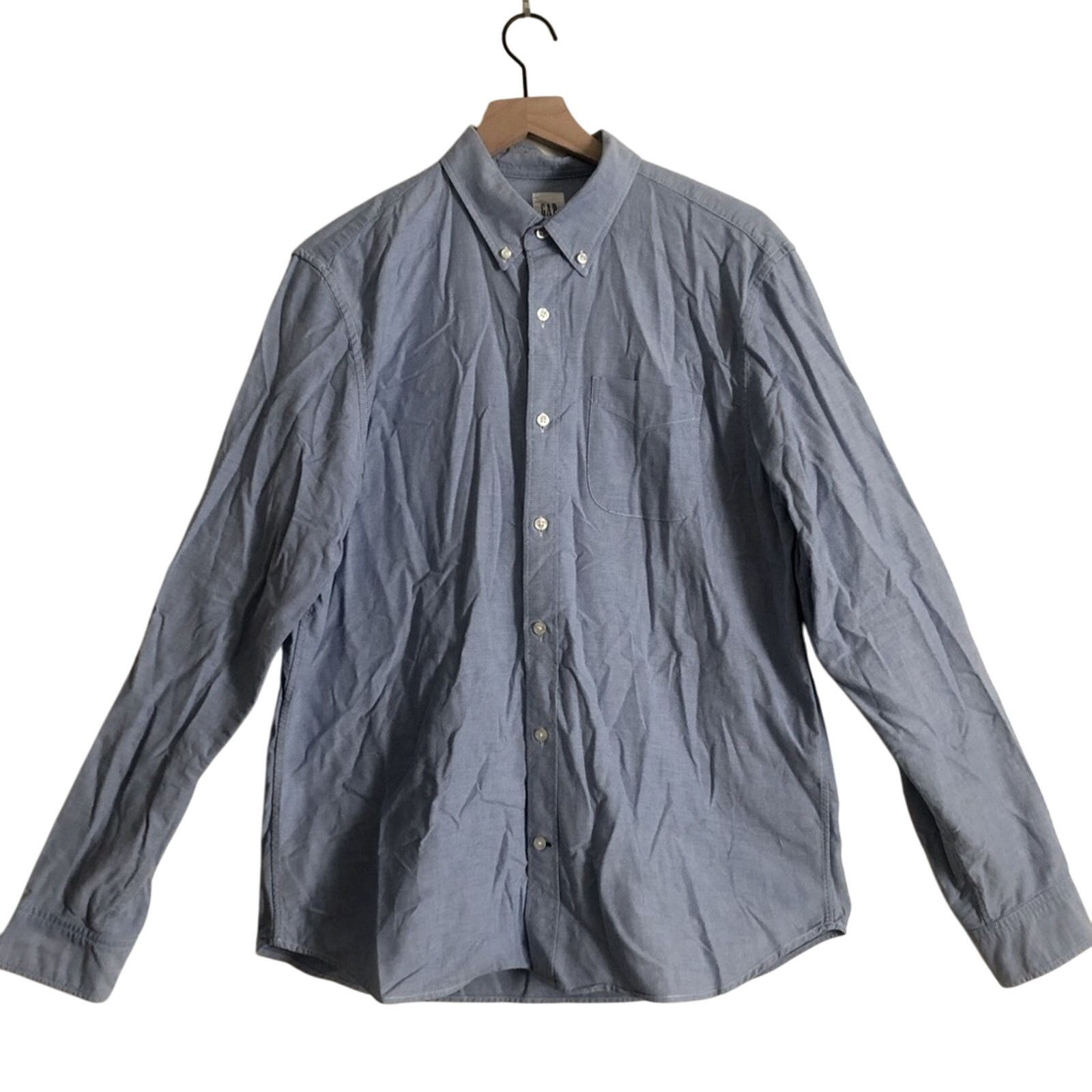 Gap Gap Men's Chambray Soft Denim Long Sleeve Button Down Shirt Size US L / EU 52-54 / 3 - 1 Thumbnail