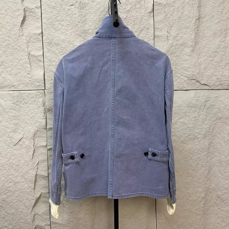 Dior Dior Blue and white embroidered workwear denim jacket Size US L / EU 52-54 / 3 - 2 Thumbnail