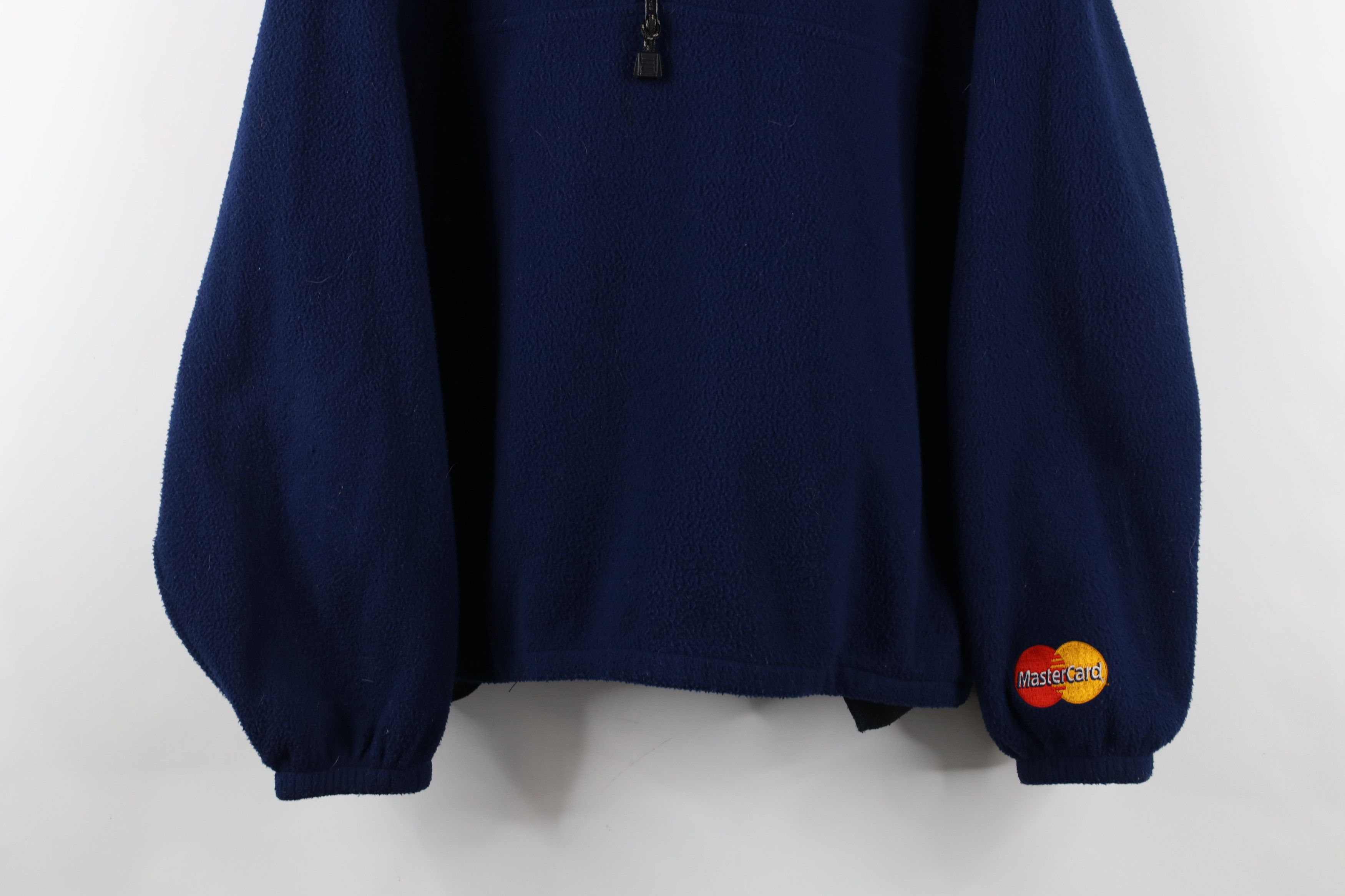 Vintage Vintage 90s Master Card Credit Card Half Zip Fleece Sweater Size US L / EU 52-54 / 3 - 3 Thumbnail