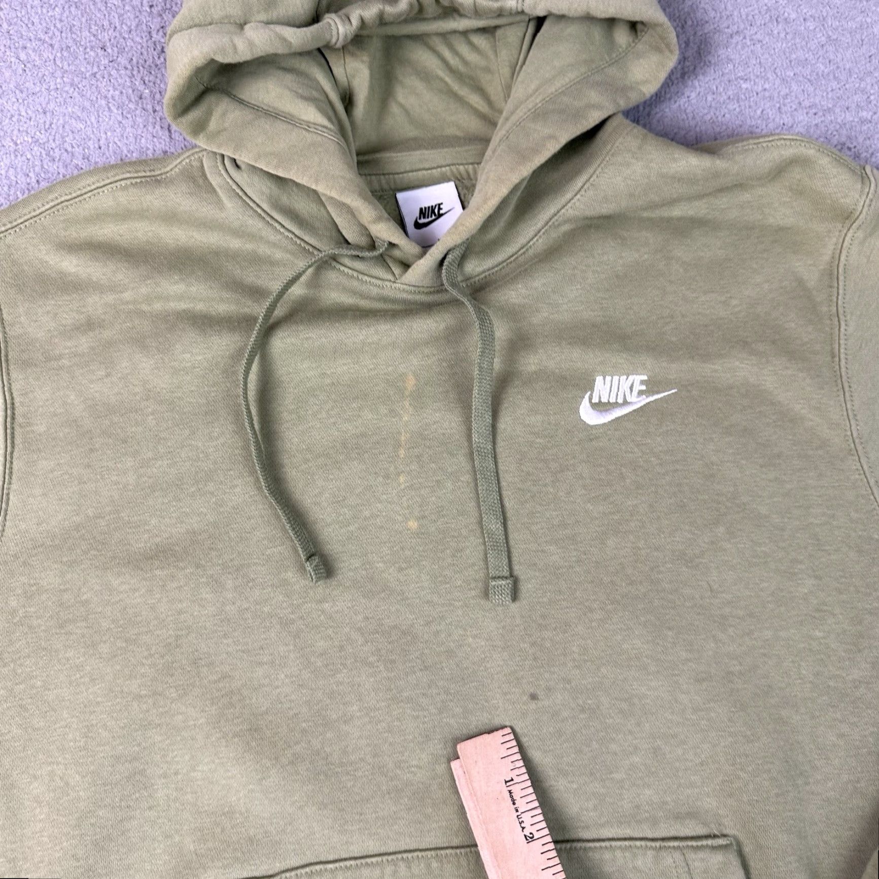 Nike Nike Hoodie Mens M Green Sweatshirt Club Fleece Sportswear Distressed Rare Embroidered Logo Full Zip Hooded Pockets 90s Grunge Vintage? Size US M / EU 48-50 / 2 - 6 Thumbnail