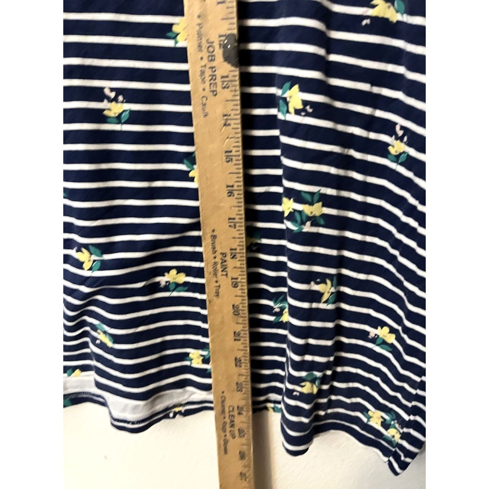 Croft & Barrow Croft & Barrow Shirt Womens 1X Plus Size Blue White Striped 100% Cotton T-Shirt Short Sleeve Mens Womens Size XL / US 12-14 / IT 48-50 - 4 Thumbnail