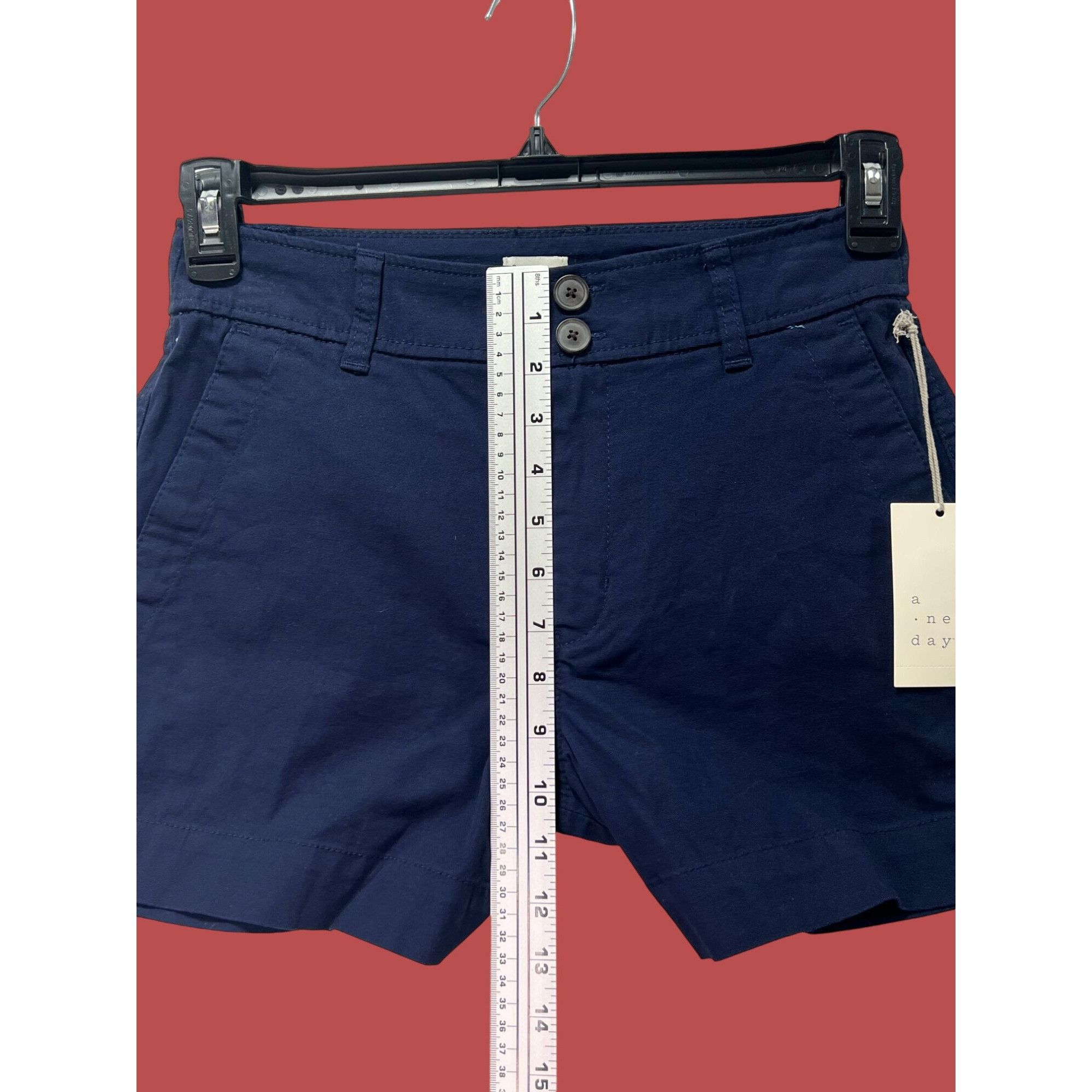 Other A New Day - Women's High - Rise Everyday Shorts - Navy Blue Size 27" / US 4 / IT 40 - 6 Thumbnail