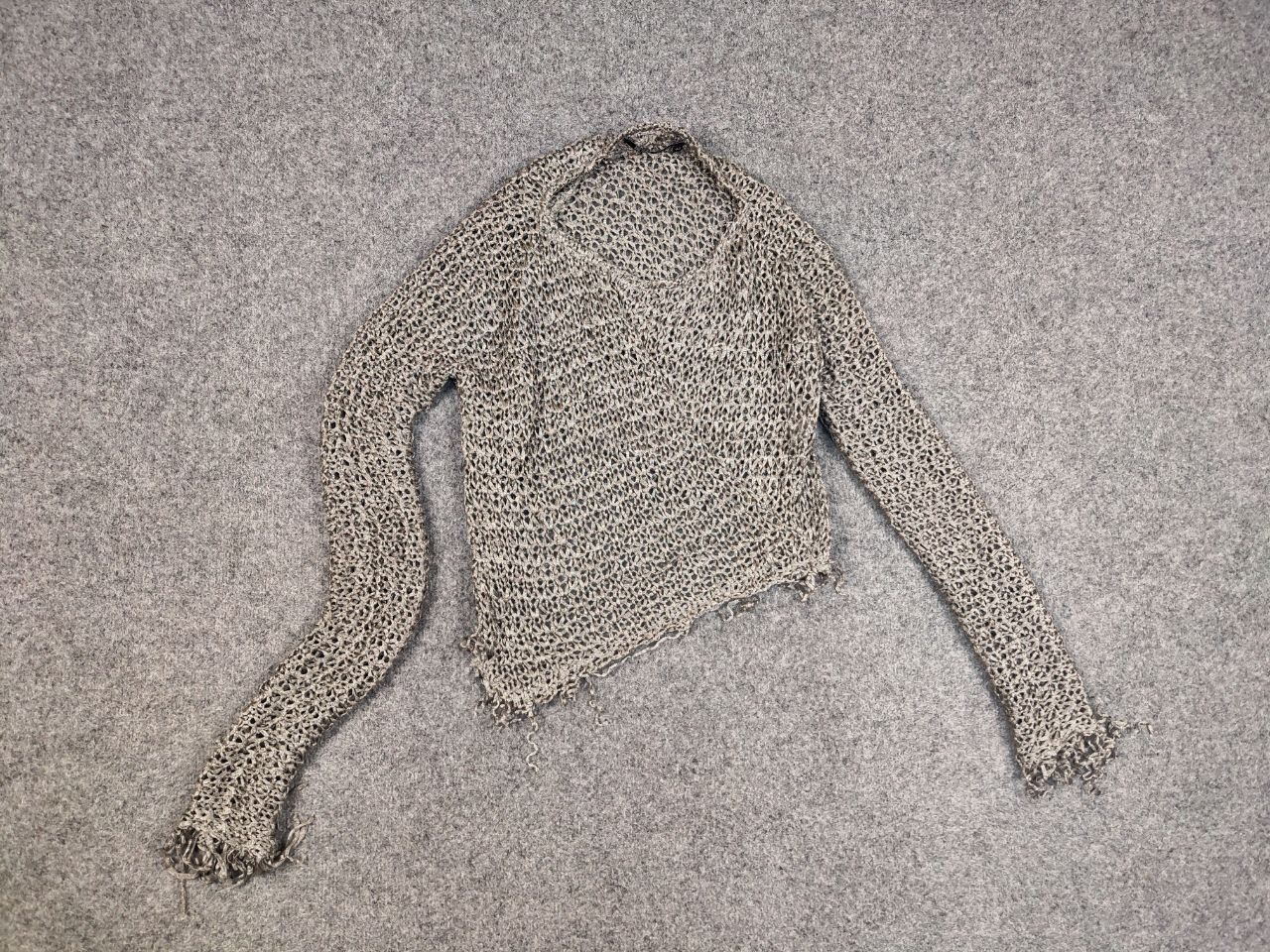 Designer Rostfrei Anett Rostel Avant Garde Mesh Asymmetric Sweater Size M / US 6-8 / IT 42-44 - 11 Thumbnail