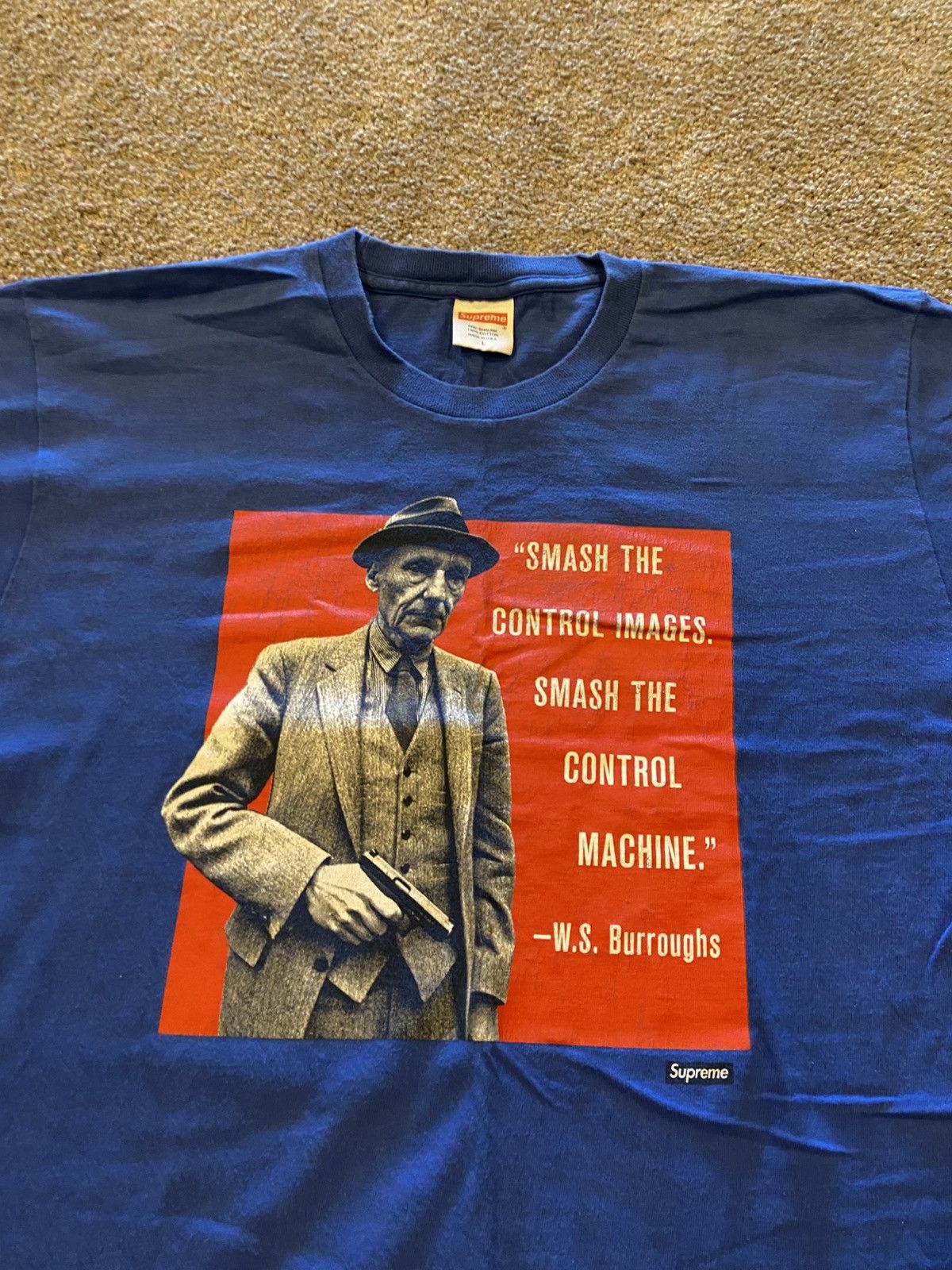Supreme 2016 Burroughs Blue T Shirt Size US L / EU 52-54 / 3 - 1 Thumbnail