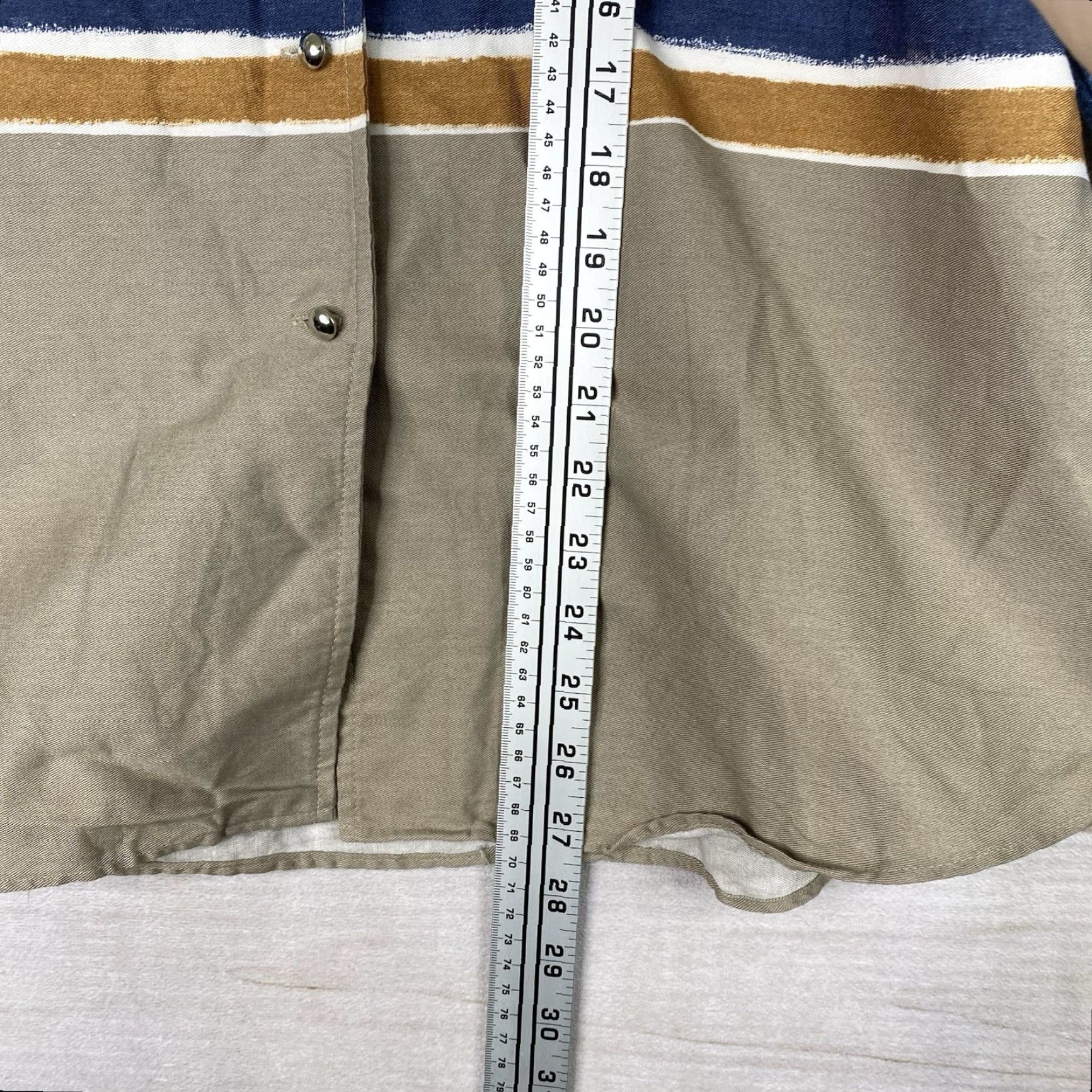 Roper VINTAGE Roper Shirt Womens XL Geometric Twill 100% Cotton Button-Up Western Cowboy Horse USA Made Size XL / US 12-14 / IT 48-50 - 6 Thumbnail