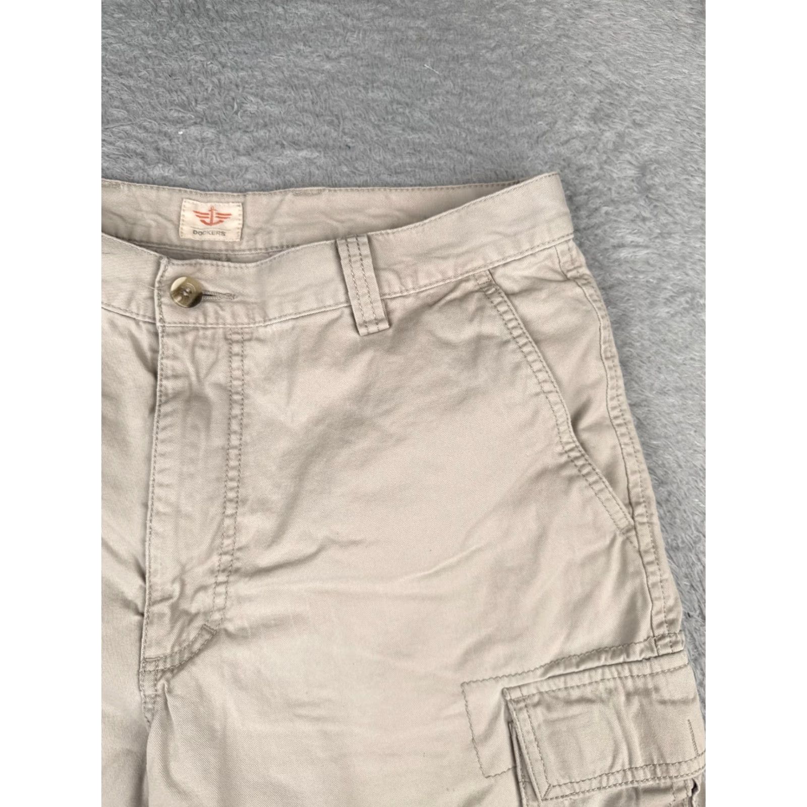Dockers Dockers Cargo Shorts Men 34 Beige 100% Cotton Twill Regular Fit Casual Everyday 34x10 Size US 34 / EU 50 - 5 Thumbnail