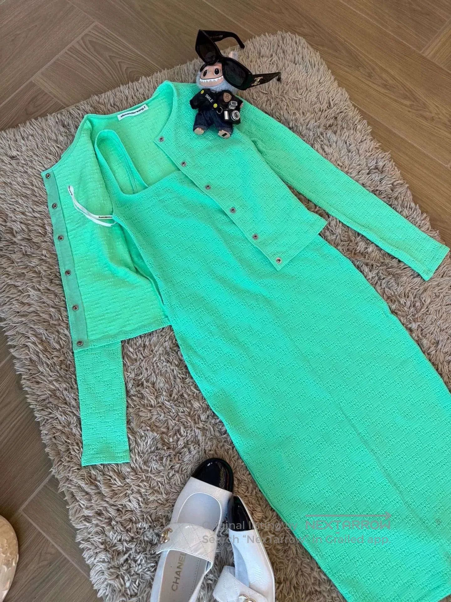 alexander wang green dress ALEXANDER WANG
