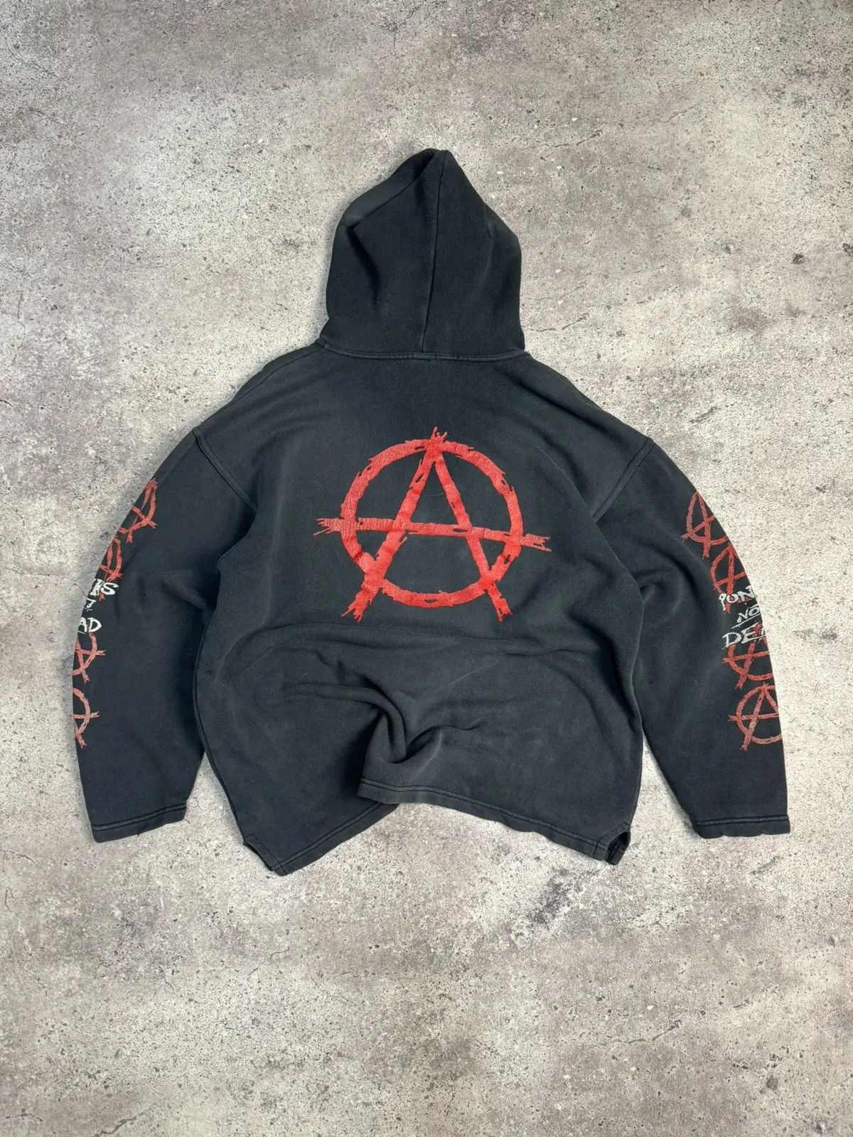 Band Tees × Ghost Supply Very rare Anarchy Punks not Dead merch vintage faded hoodie Size US L / EU 52-54 / 3 - 10 Thumbnail