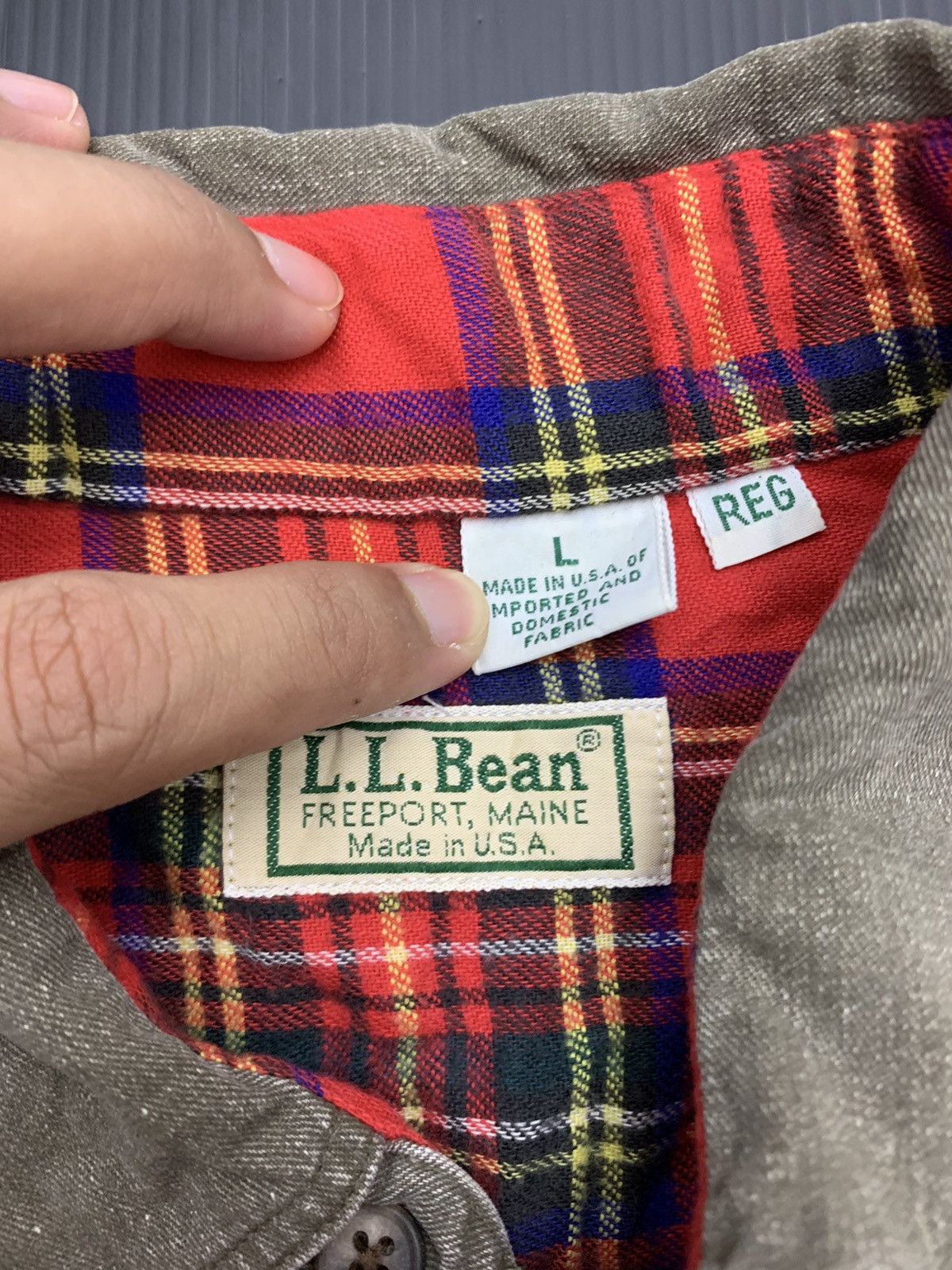 L.L. Bean Vintage 90s Made In Usa LL Bean Denim Worker Shirt Size US L / EU 52-54 / 3 - 5 Thumbnail