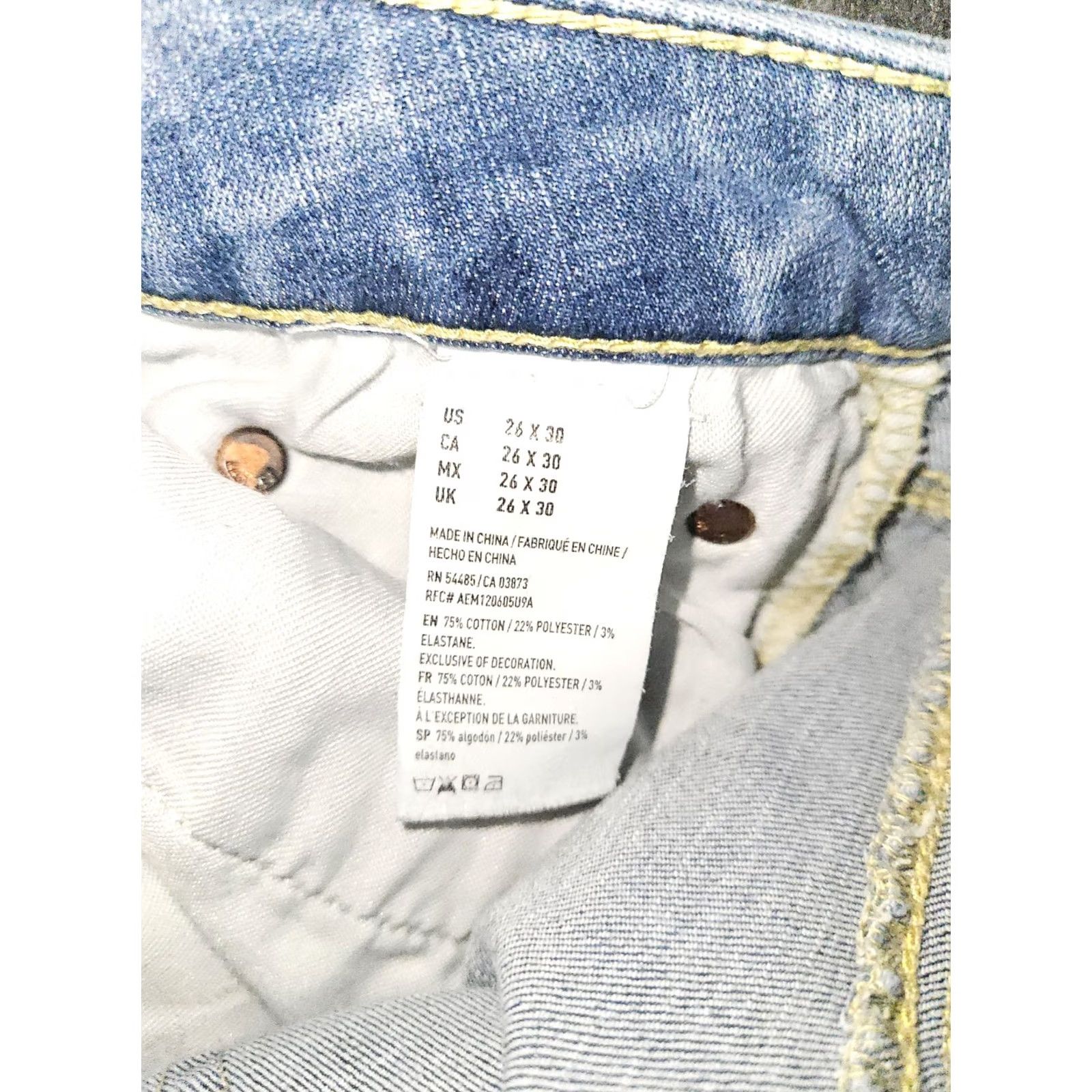 American Eagle Outfitters VINTAGE American Eagle Outfitters Original Boot Jeans Mens 26x29 Blue Denim Bootcut 90s Grunge Preppy Stretch Pockets Slimming Size US 26 / EU 42 - 4 Thumbnail