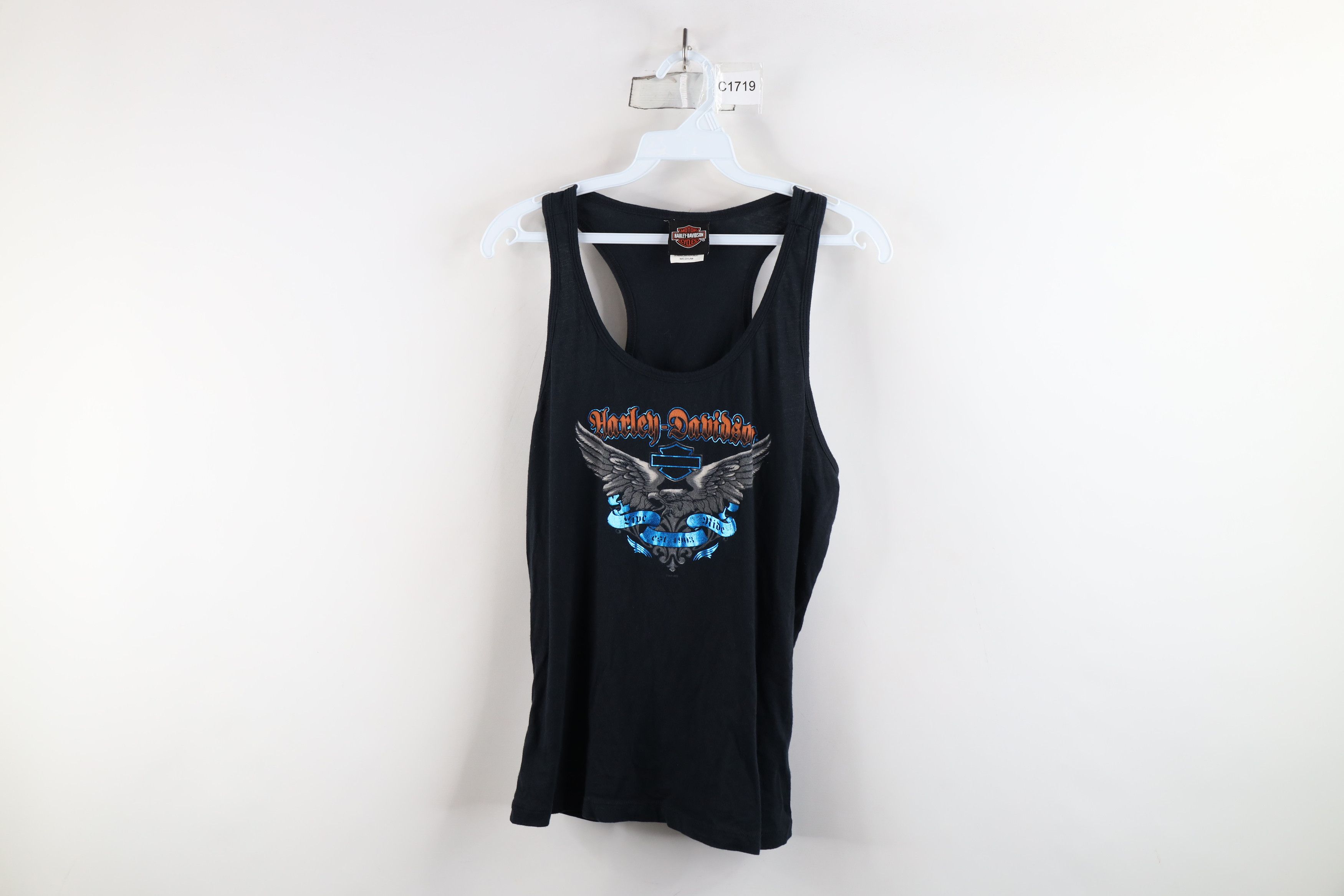 Harley Davidson × Vintage Vintage Y2K Harley Davidson Eagle Tank Top T-Shirt Black Size M / US 6-8 / IT 42-44 - 1 Thumbnail