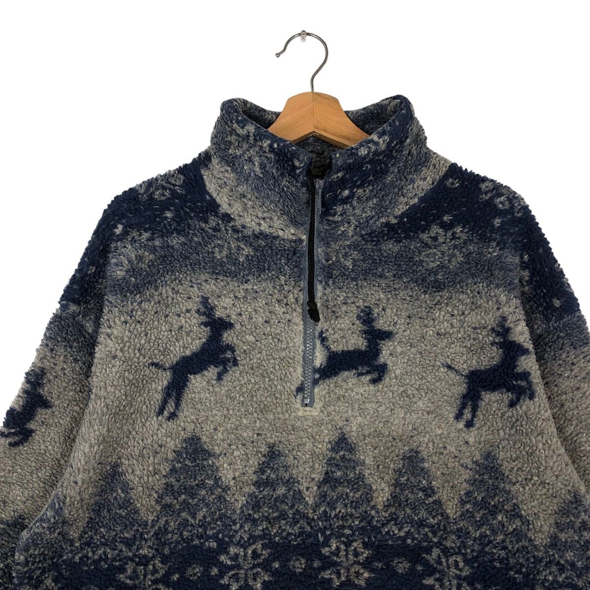 Japanese Brand 🔥90’s Vintage Fleece Pullover Sweatshirt Navajo Criccross Size US M / EU 48-50 / 2 - 2 Thumbnail