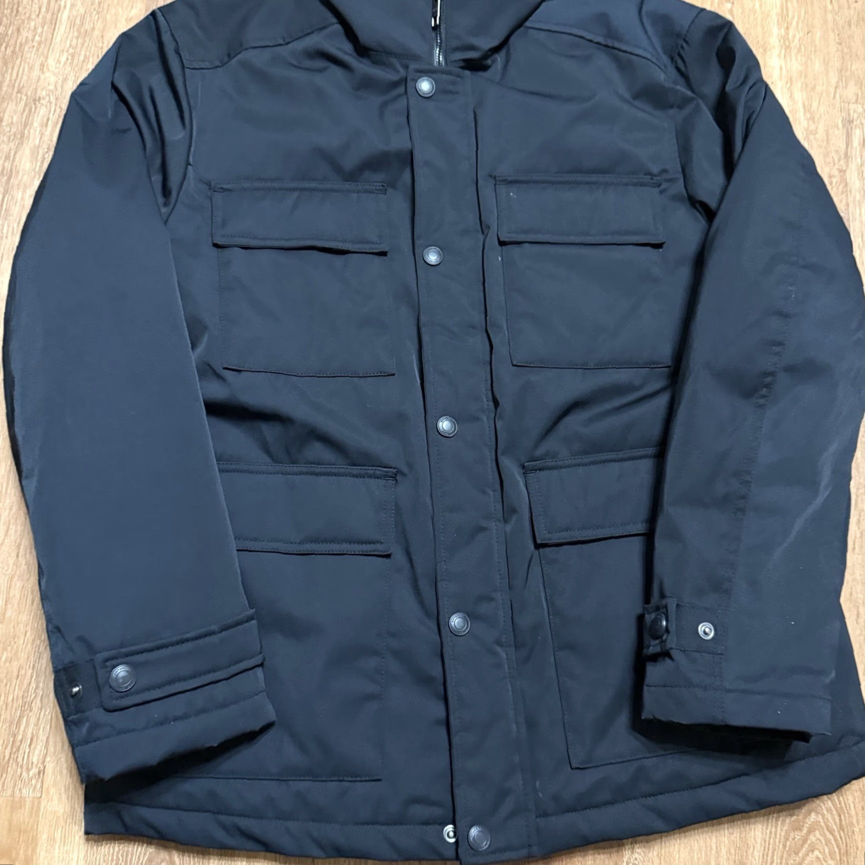 UNTUCKit UNTUCKit Utility Jacket Mens Large Black Full Zip Water Resistant Outdoor Dad Jacket Mens L Black Outdoor All Seasons Size US L / EU 52-54 / 3 - 5 Thumbnail