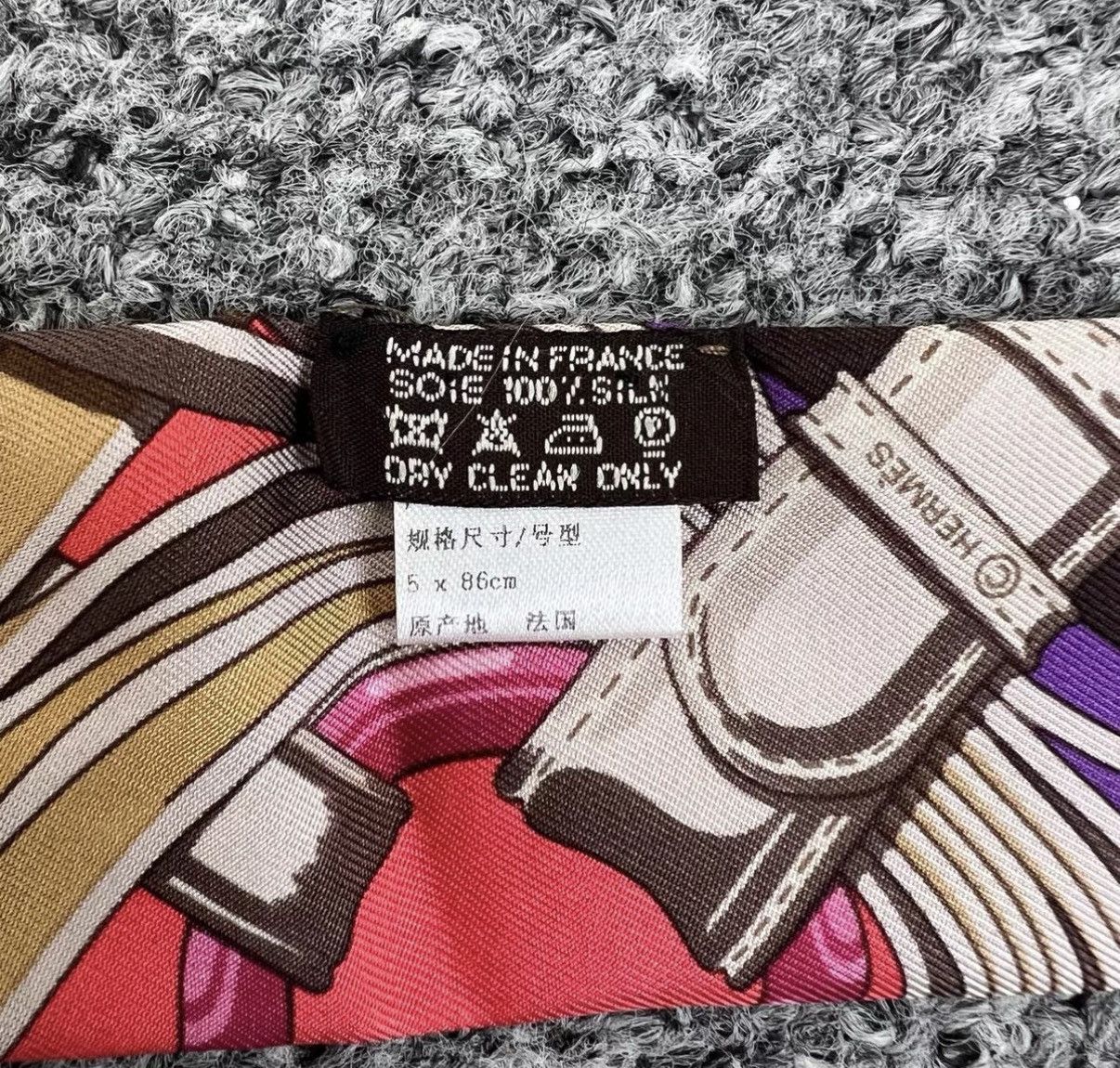Hermes Hermes Twilly Colorful Striped Silk Scarf K12 Size ONE SIZE - 4 Thumbnail