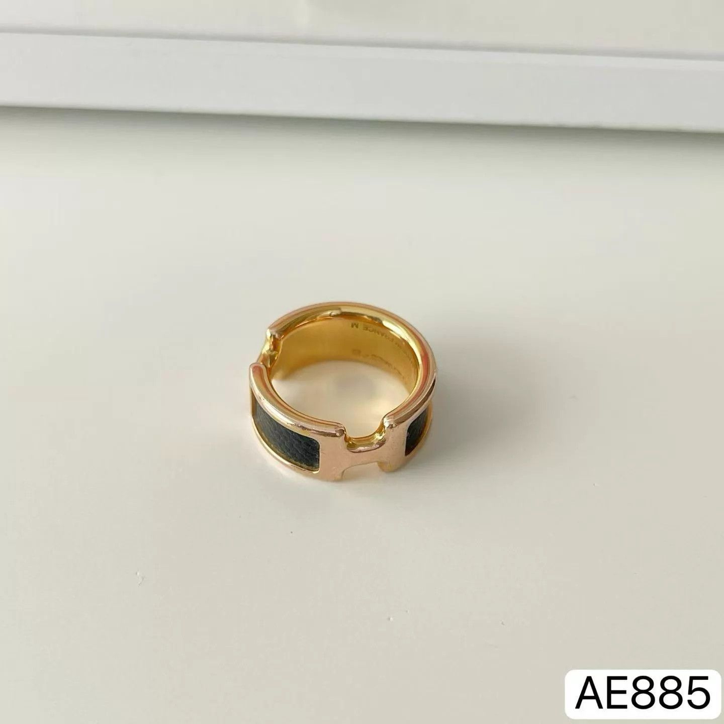 Hermes Hermes Olympe H Ring Calfskin Gold M Size ONE SIZE - 4 Thumbnail