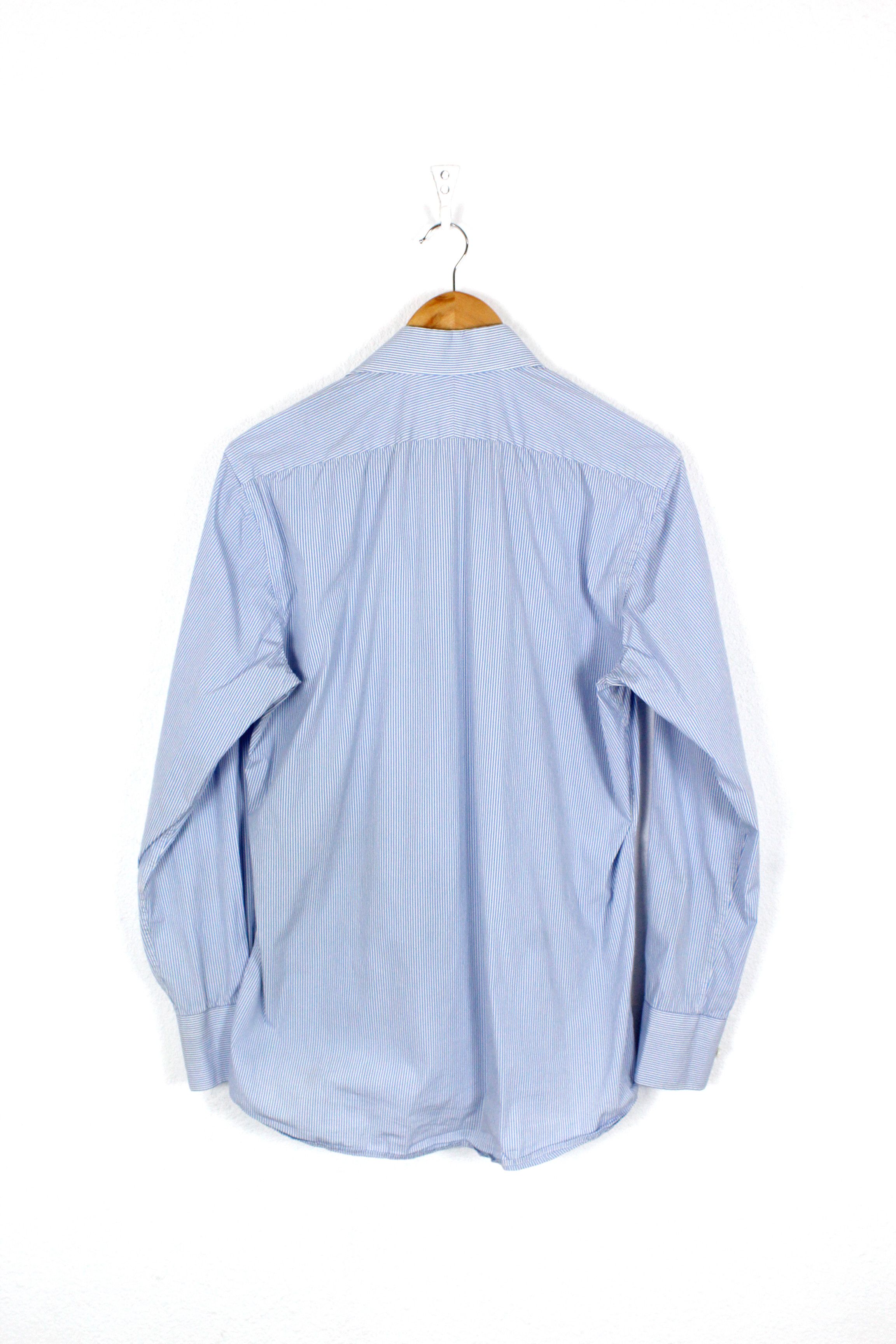 Suitsupply Suitsupply Blue Striped Cotton Formal Shirt 39 size Size US L / EU 52-54 / 3 - 5 Thumbnail