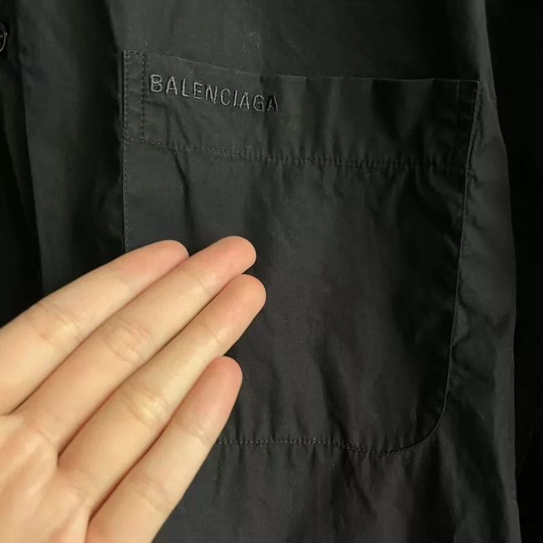 Balenciaga Balenciaga size 37 Small black logo shirt Size US XS / EU 42 / 0 - 4 Thumbnail