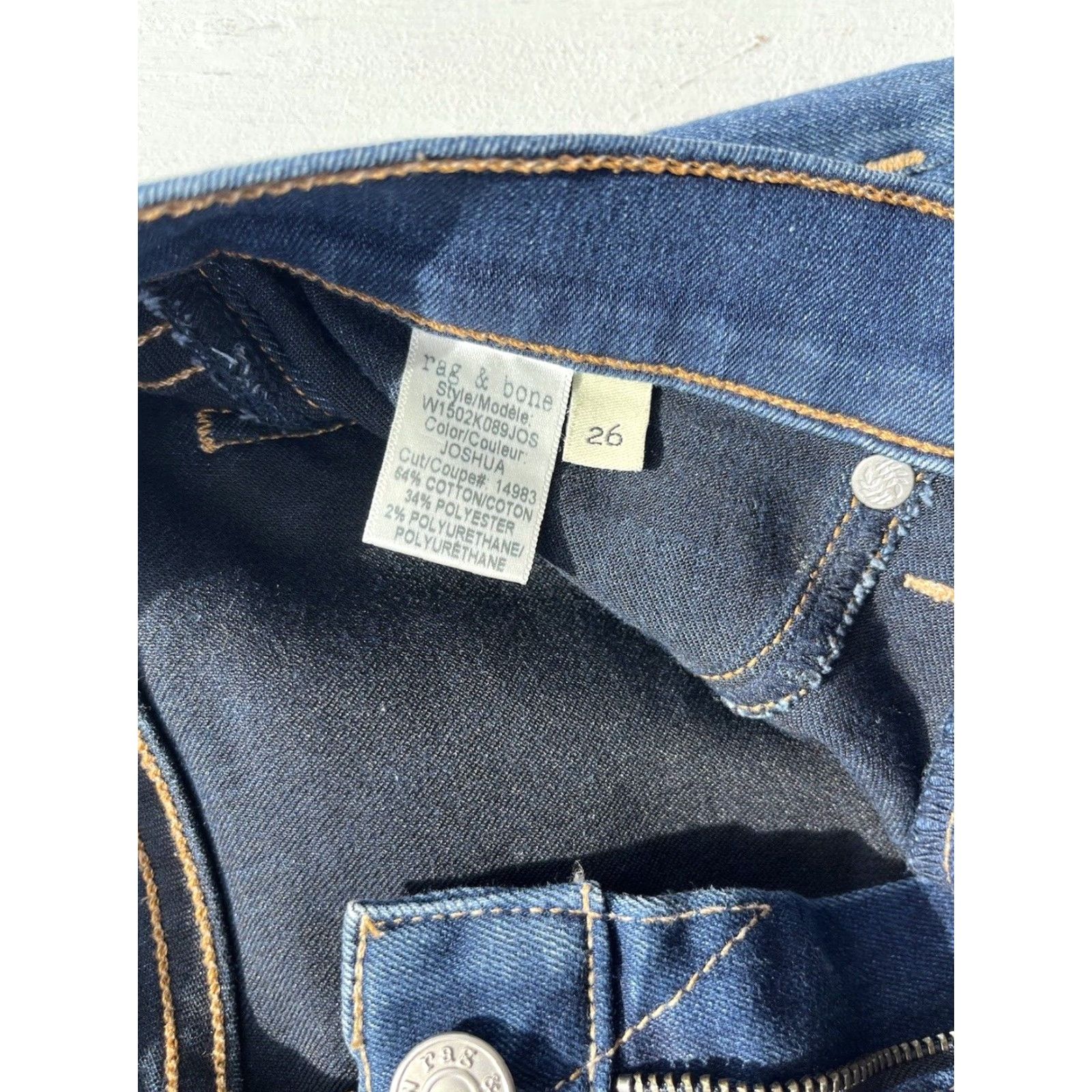 Rag & Bone Rag & Bone Jeans Women's Blue Joshua 26 Slim Stretch Skinny Ankle City Classic Size 26" / US 2 / IT 38 - 4 Thumbnail