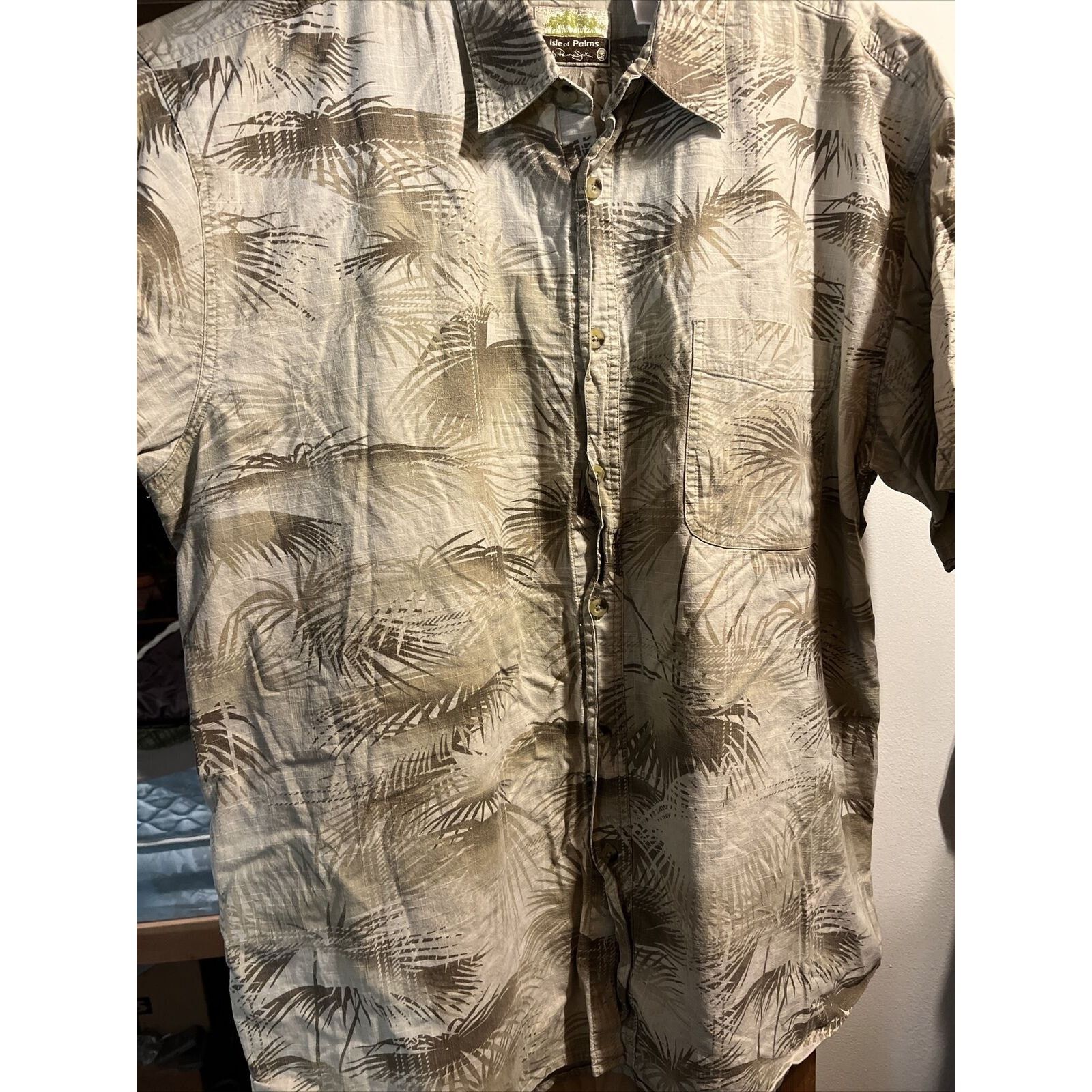 Panama Jack Isle Of Palms Men’s XL Beige Floral Hawaiian SS Cotton Shirt Size US XL / EU 56 / 4 - 6 Thumbnail