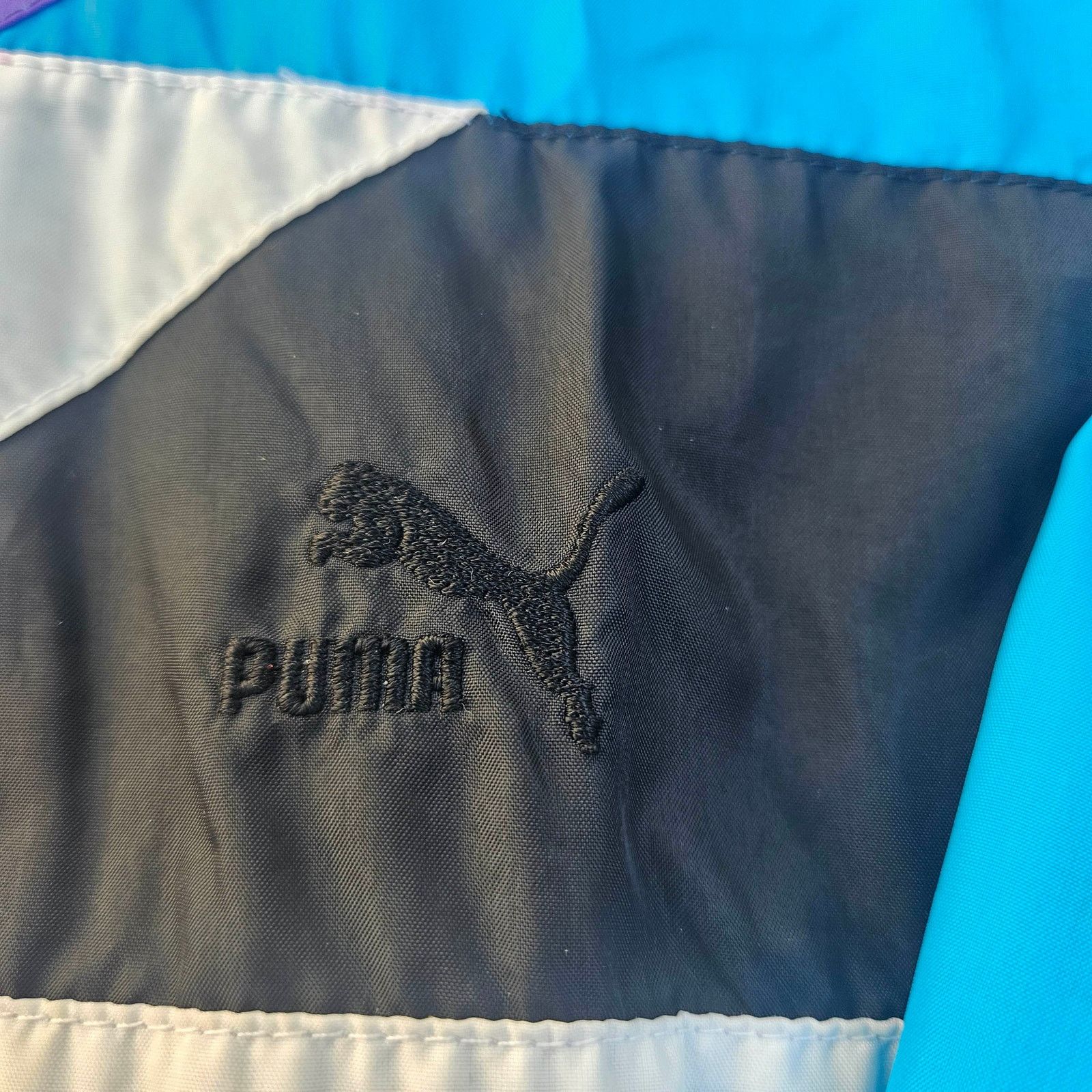 Puma Vintage Puma Jacket Windbreaker Size Large Blue Size US L / EU 52-54 / 3 - 2 Thumbnail