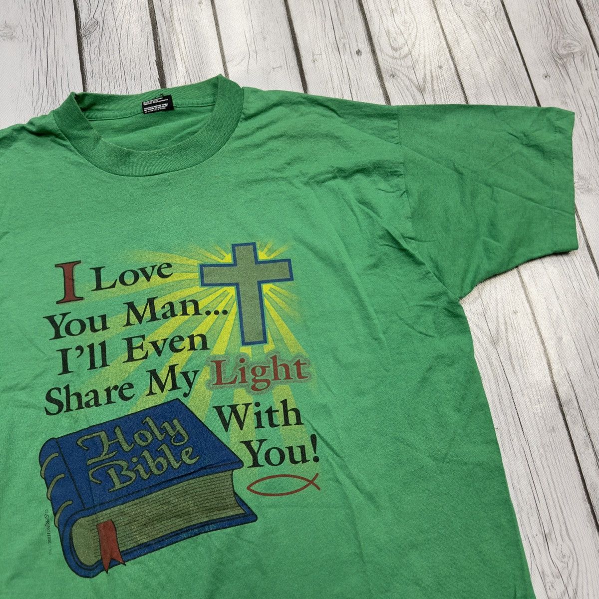 Fruit Of The Loom × Vintage Vintage Jesus tee Size US XL / EU 56 / 4 - 3 Thumbnail