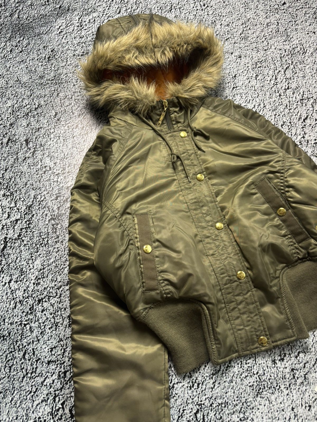 Southpole Deadstock SOUTHPOLE N2B Faux fur cropped bomber jacket Size S / US 4 / IT 40 - 7 Thumbnail