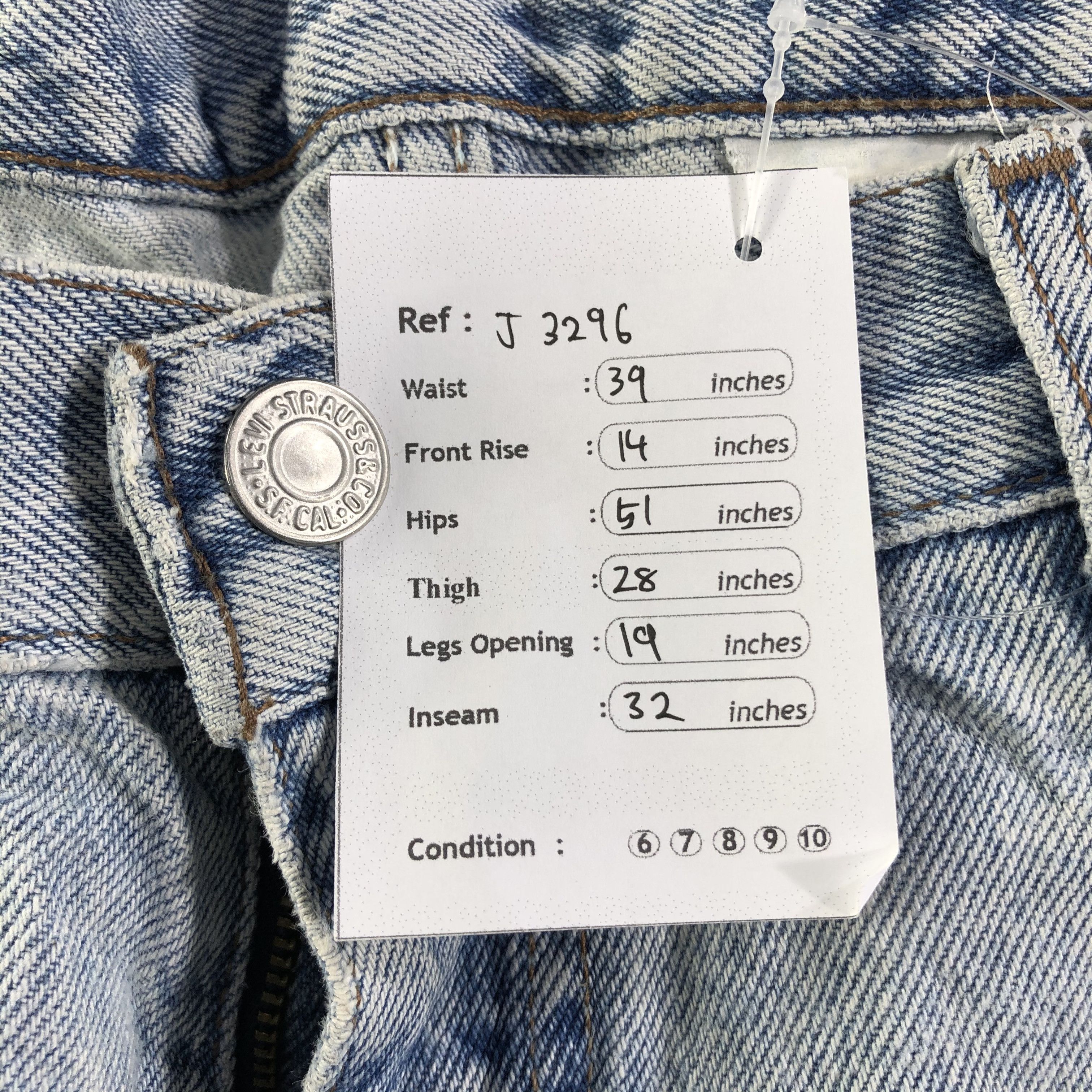 Levi's 90s Vintage Light Wash Levis 569 Jeans-J3296 Size US 39 - 13 Thumbnail