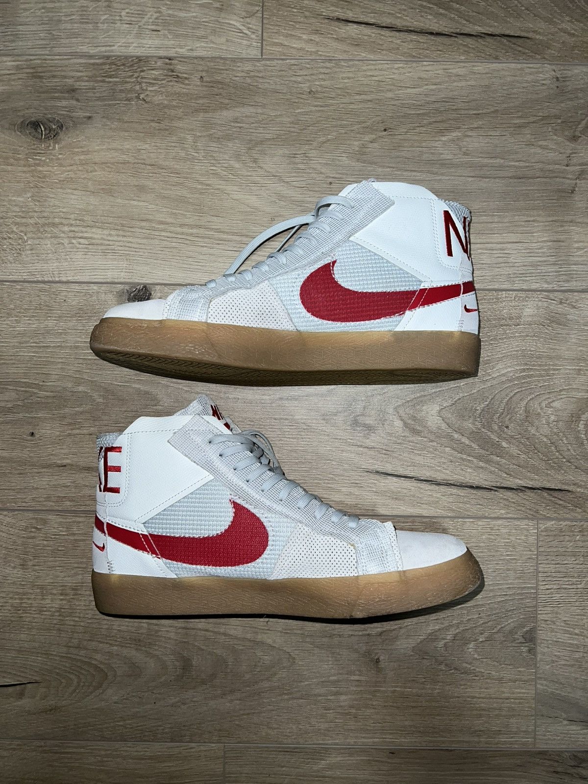 Nike × Vintage Nike SB Zoom Blazer Mid Prm Shoes white/grey Size US 10.5 / EU 43-44 - 3 Thumbnail