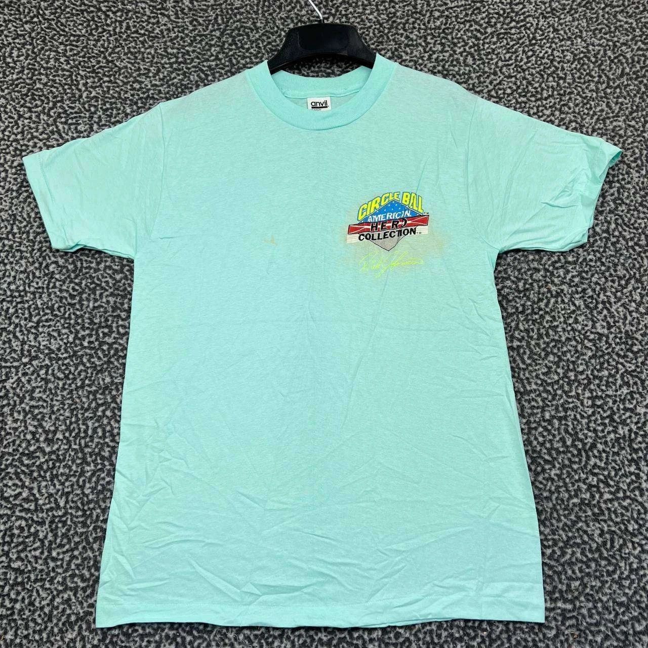 Anvil Vintage Circle Bell Shirt Men Medium Blue Anvil Short Sleeve Size US M / EU 48-50 / 2 - 1 Thumbnail