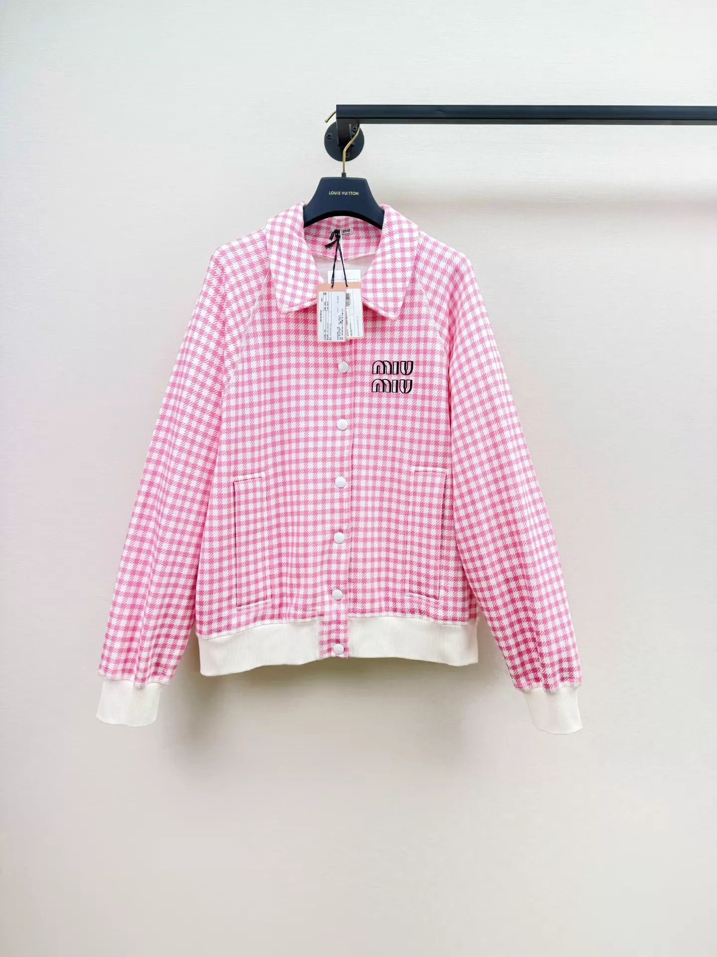 Miu Miu MIU MIU Pink Prince of Wales Check Jacket M New Size M / US 6-8 / IT 42-44 - 1 Thumbnail
