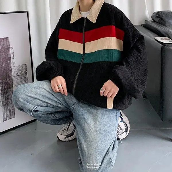 VIBE Stripe Work Jacket, Retro Vintage Style Size US M / EU 48-50 / 2 - 1 Thumbnail