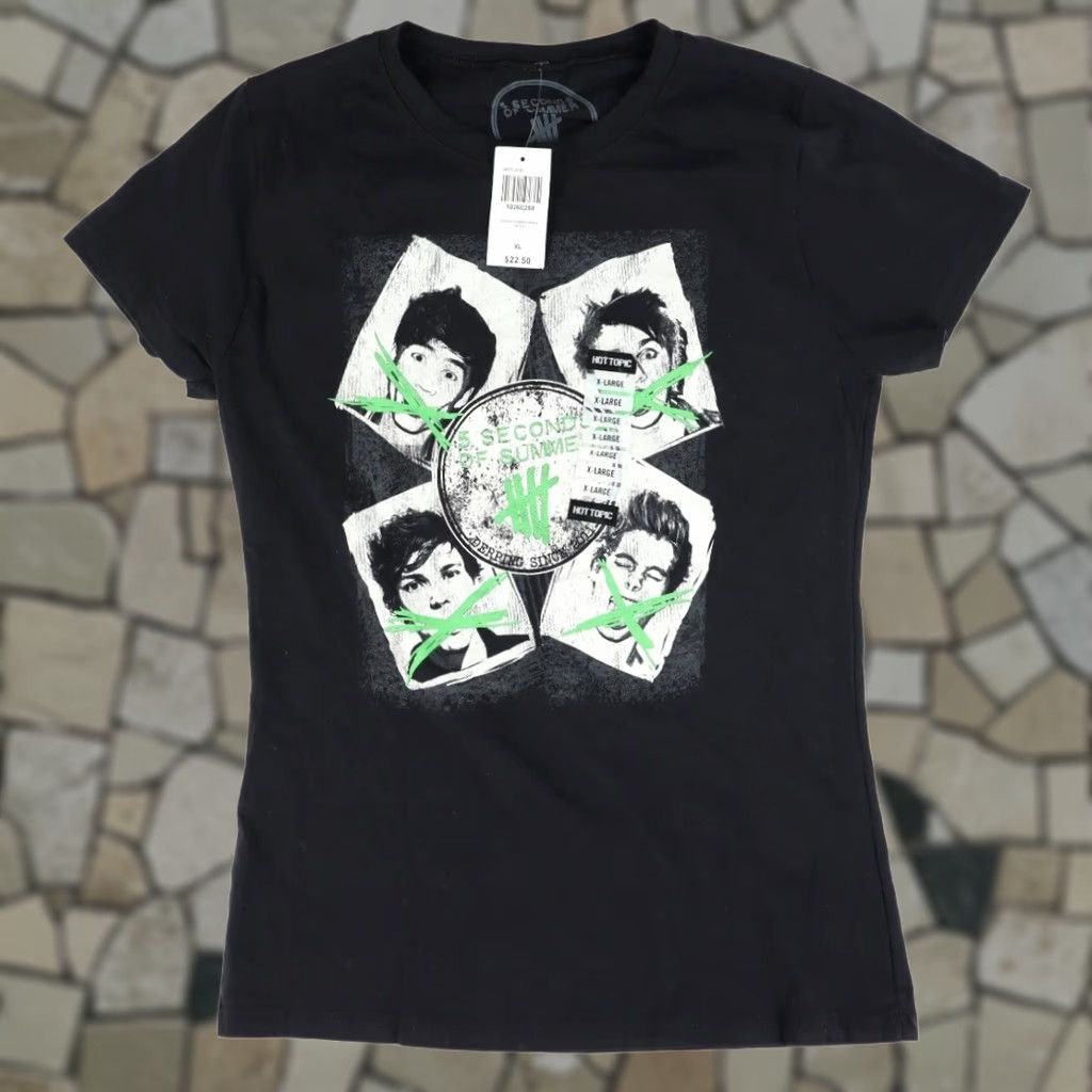 Hot Topic Hot Topic 5 Seconds of Summer Solid T-Shirt Black Women's XL Shirt Size XL / US 12-14 / IT 48-50 - 1 Thumbnail