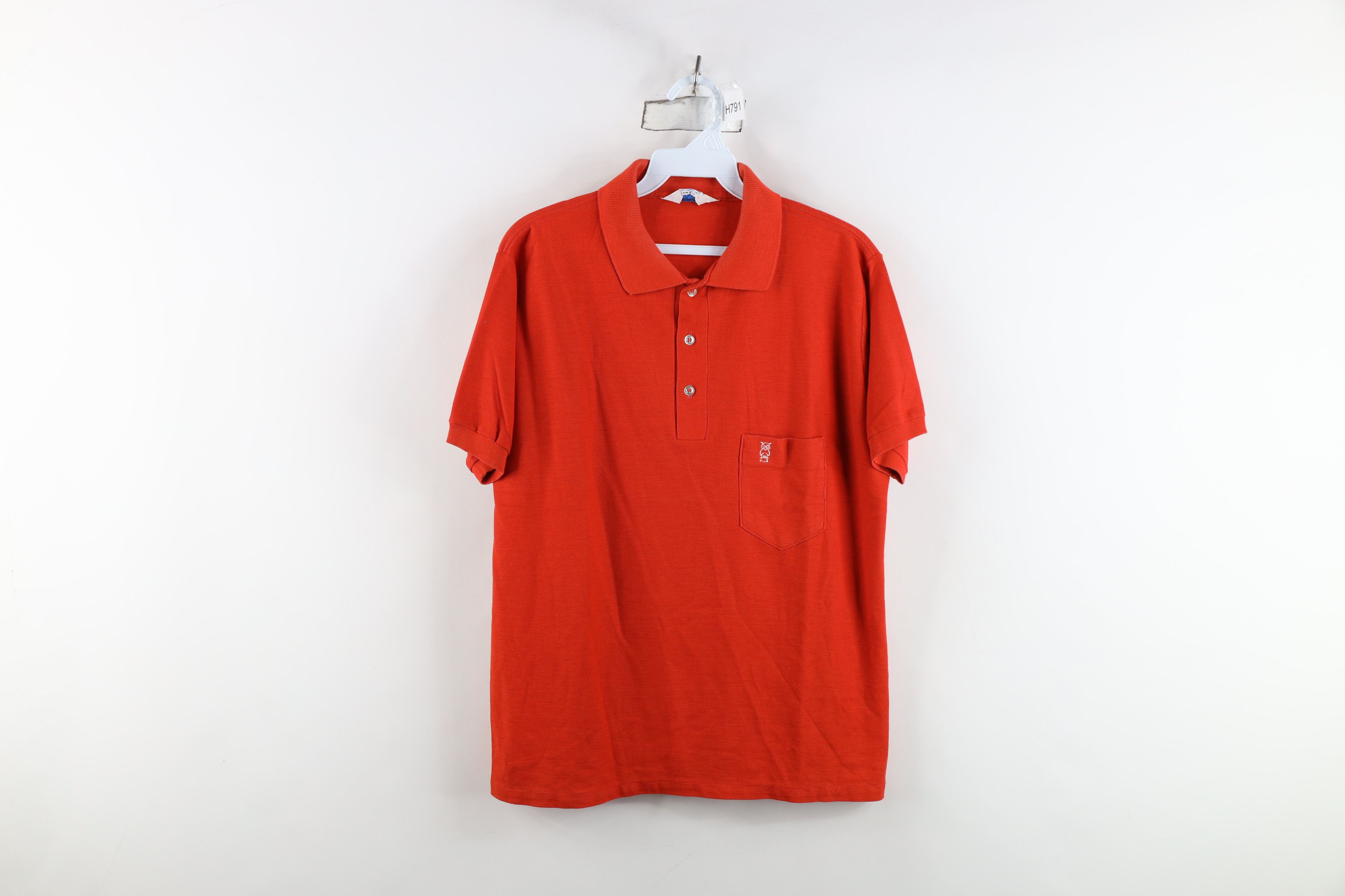 Vintage Vintage 70s Streetwear Gusset Collared Polo Shirt Orange USA Size US L / EU 52-54 / 3 - 1 Thumbnail