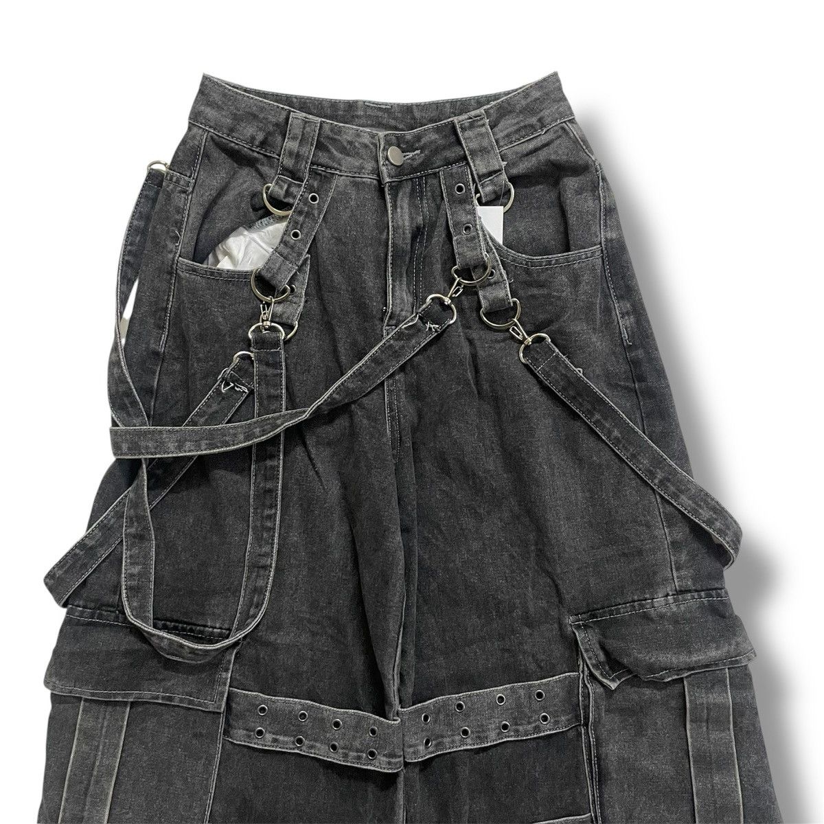 If Six Was Nine Flared Black Bondage Luxury Pants Size US 28 / EU 44 - 3 Thumbnail