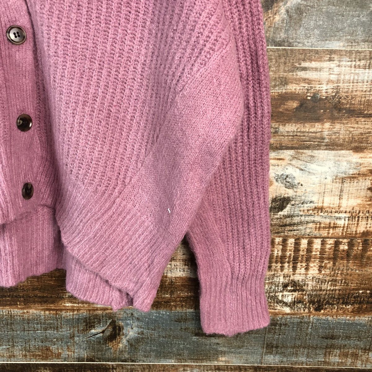 Japanese Brand Natural Beauty Basic Pink Cardigan Knitwear #A1961 Size US M / EU 48-50 / 2 - 8 Thumbnail