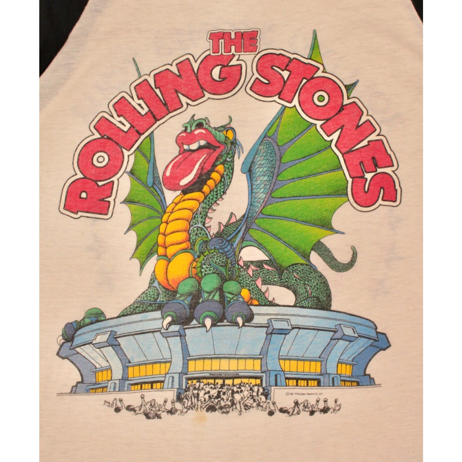 Vintage VINTAGE Men's VTG 80s Rolling Stones '81 Tour TShirt Sz M 1980s Band Dragon T-shirt Shirt Mens Black Graphic Tee Size US M / EU 48-50 / 2 - 5 Thumbnail