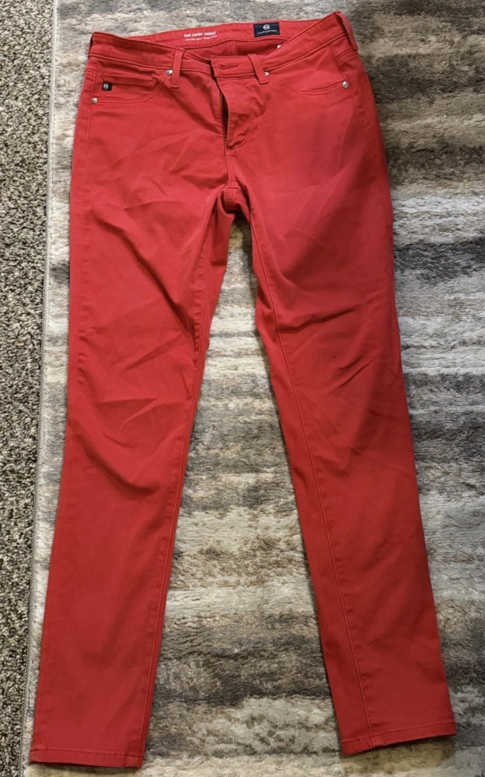 AG Adriano Goldschmied AG Adriano Goldschmied Abbey Skinny Ankle Jeans Red Size 26 Size 26" / US 2 / IT 38 - 1 Thumbnail