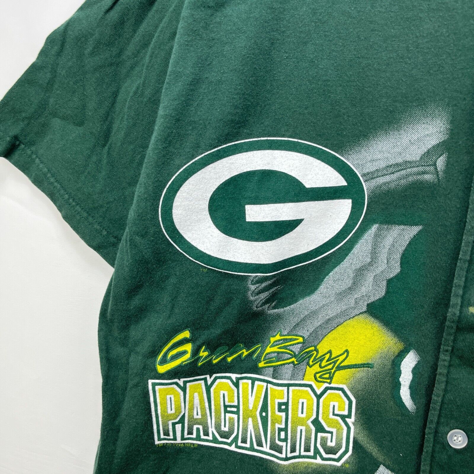NFL × Vintage Vintage 90s Green Bay Packers Baseball Style T-Shirt XL Size US XL / EU 56 / 4 - 3 Thumbnail
