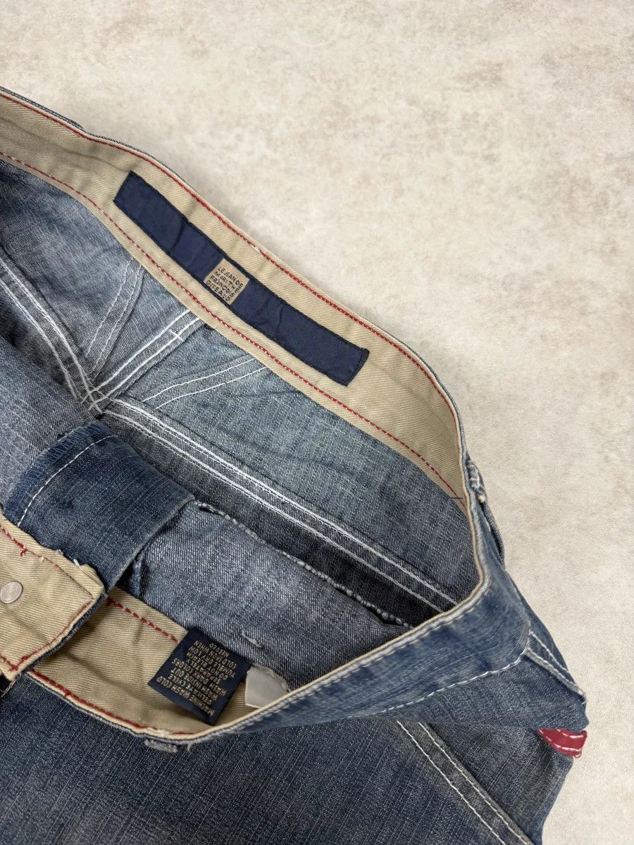 Marithe + Francois Girbaud 2000s Marithé + François Girbaud Blue Distressed Rebel Denim Jeans Size US 32 / EU 48 - 8 Thumbnail