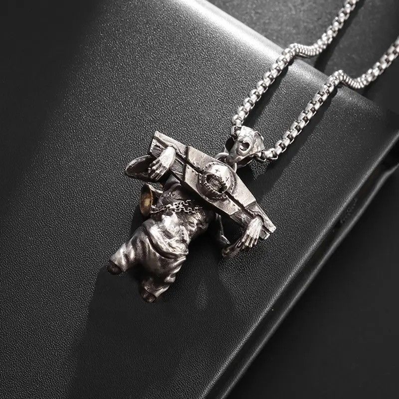 Jewelry Retro Gothic Imprisoned Monster Necklace Pendant Size ONE SIZE - 1 Thumbnail